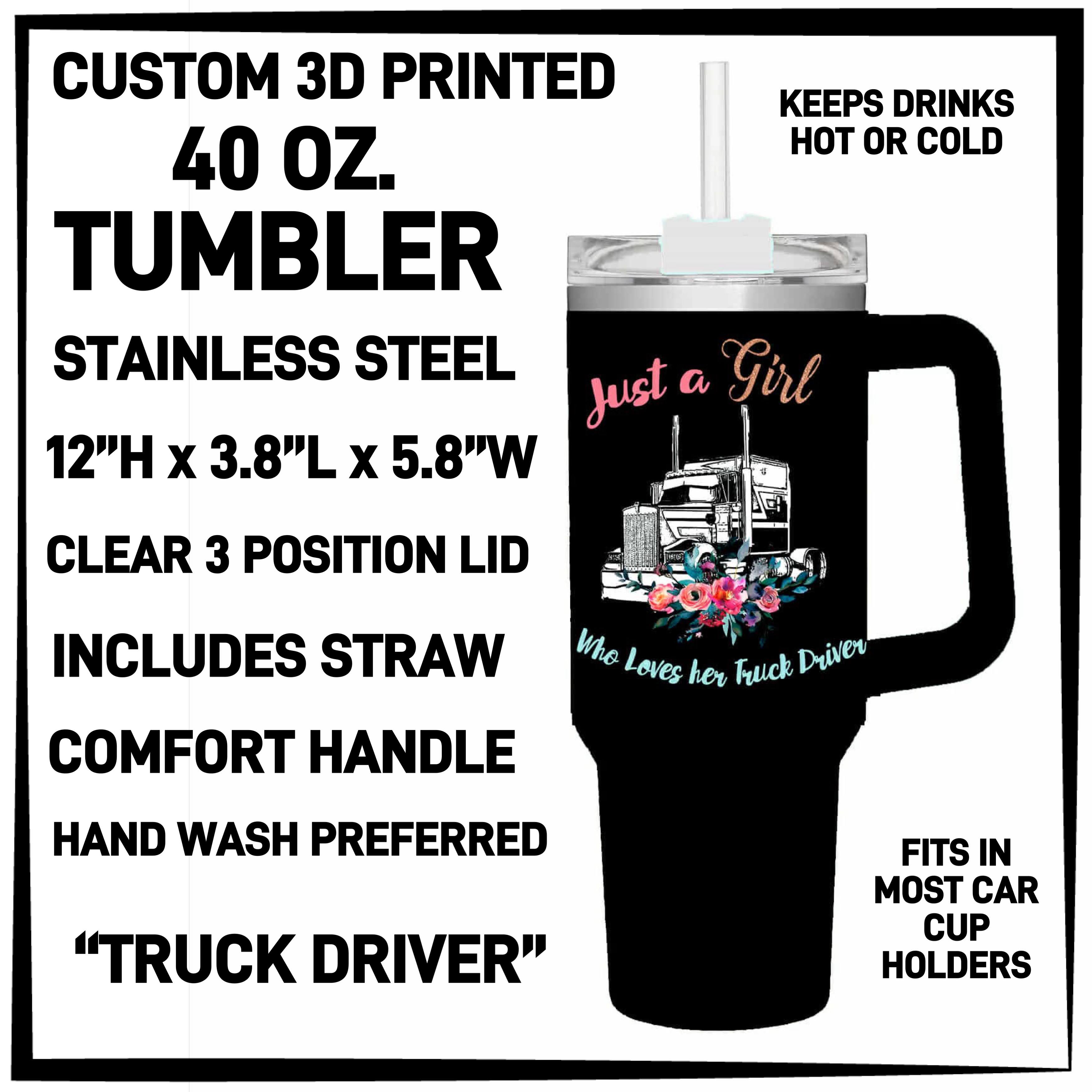 T4BM - Truck Driver 40oz Tumbler - Preorder ETA: Late Feb