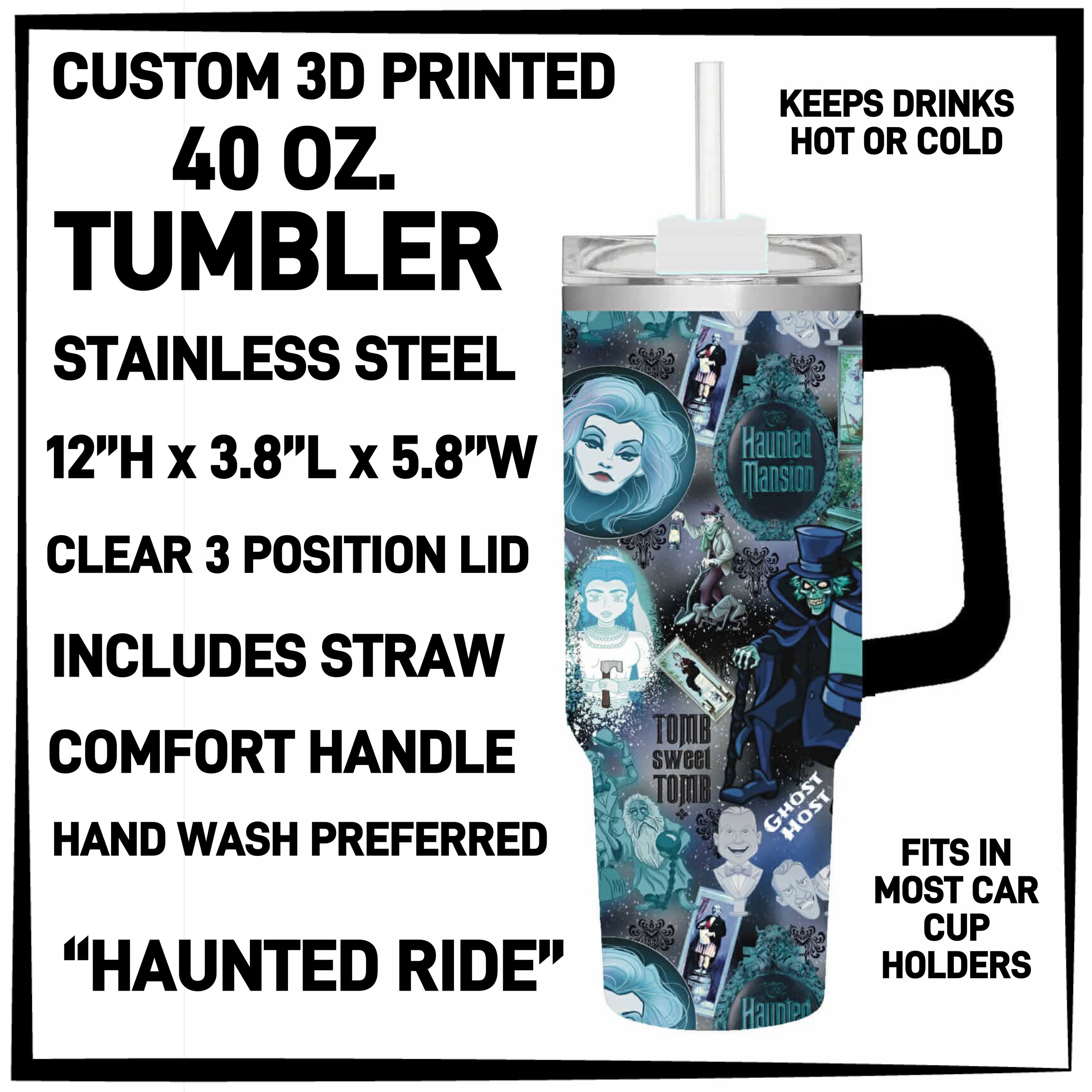 T4BM - Haunted Ride 40oz Tumbler - Preorder ETA: Late Feb