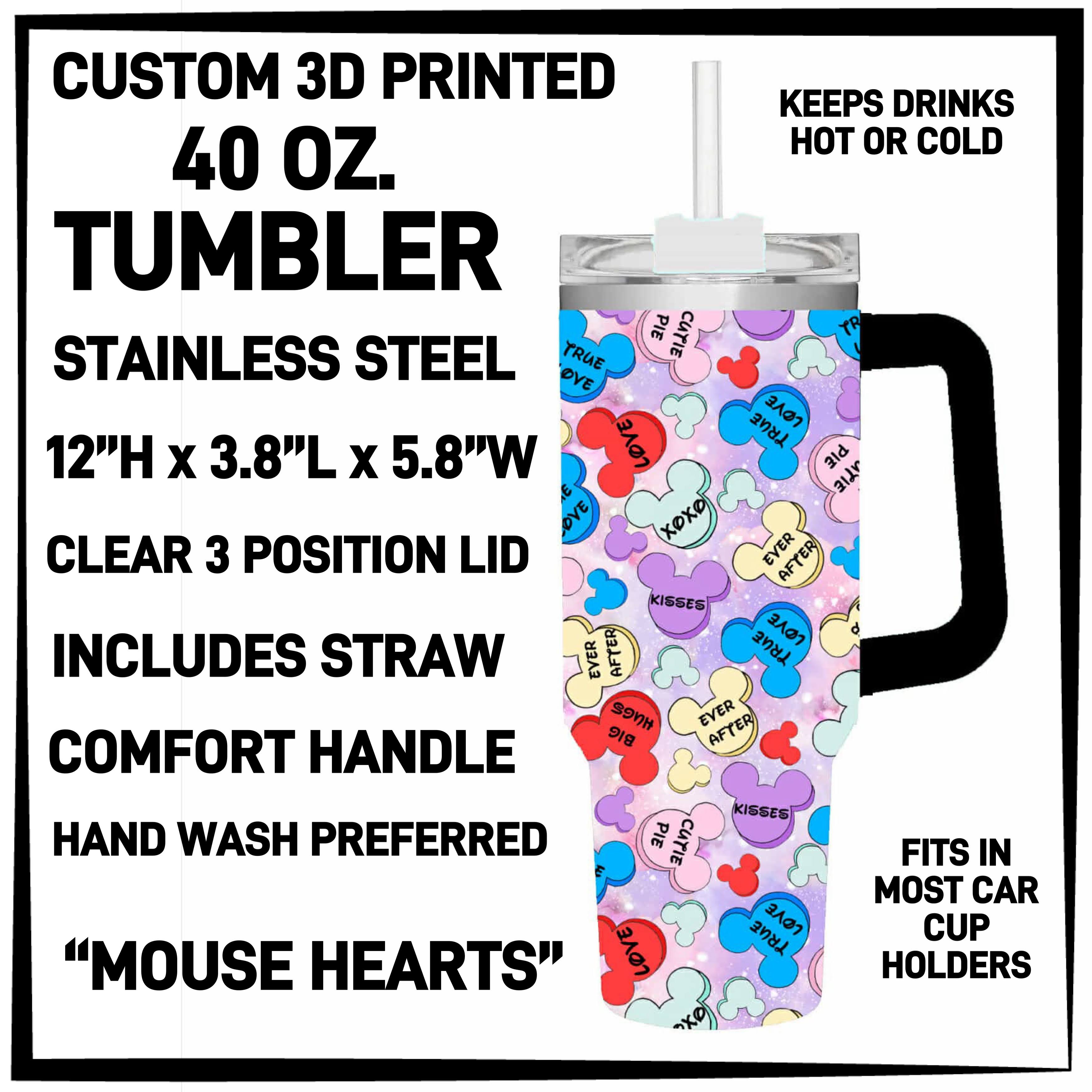 T4BM - Mouse Hearts 40oz Tumbler - Preorder ETA: Late Feb