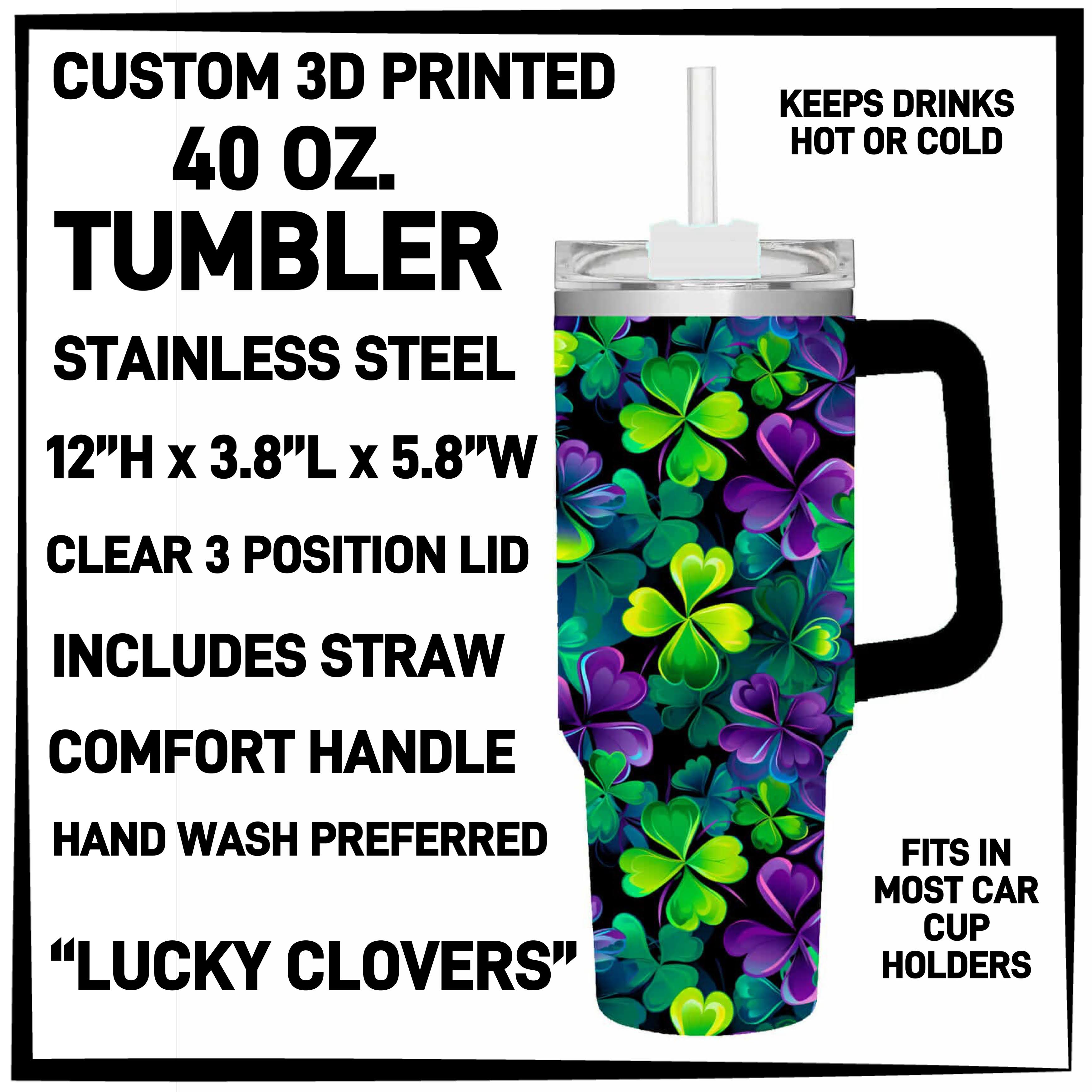 T4BM - Lucky Clovers 40oz Tumbler - Preorder ETA: Late Feb