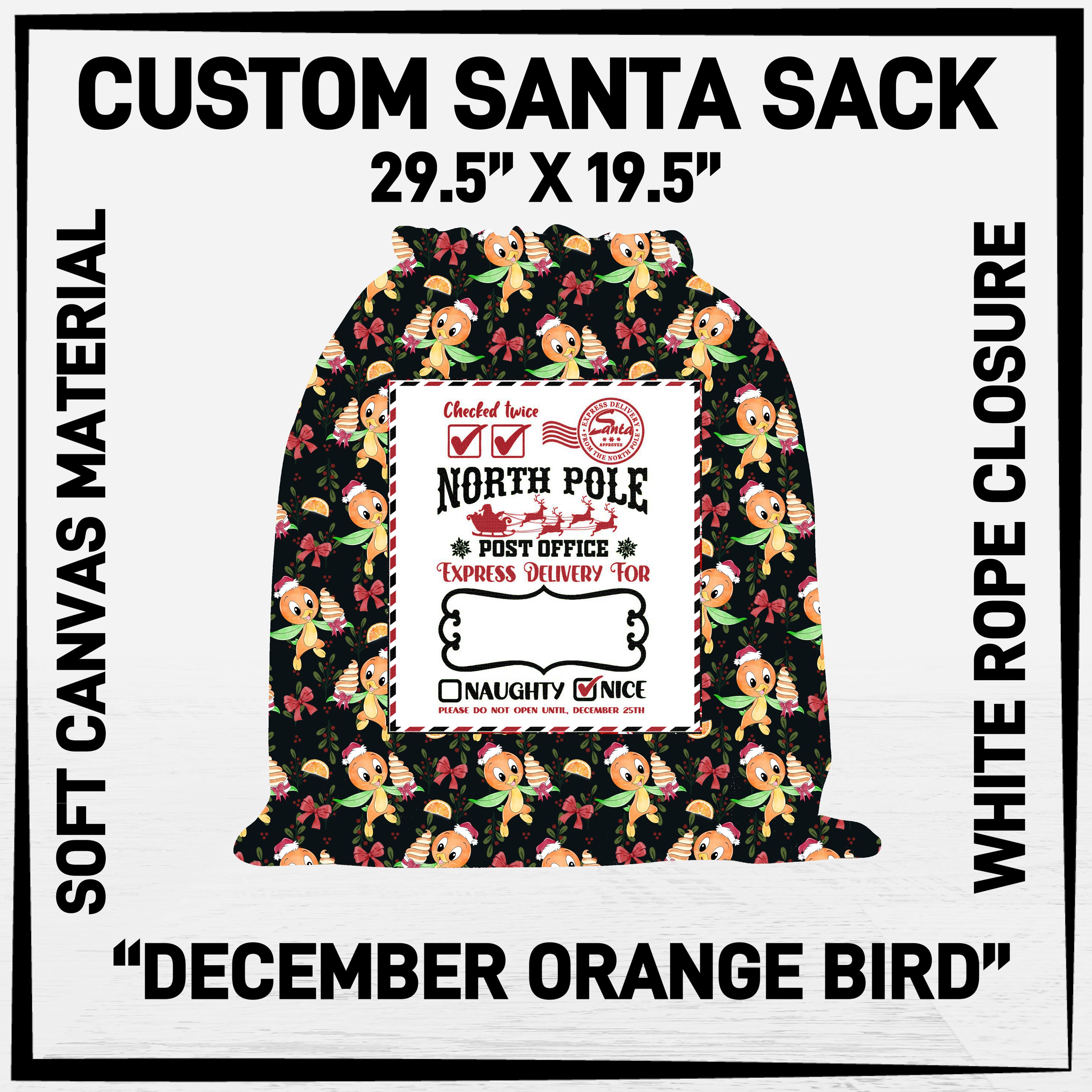 S1AN - December Orange Bird Santa Sack - Preorder ETA: Late Nov