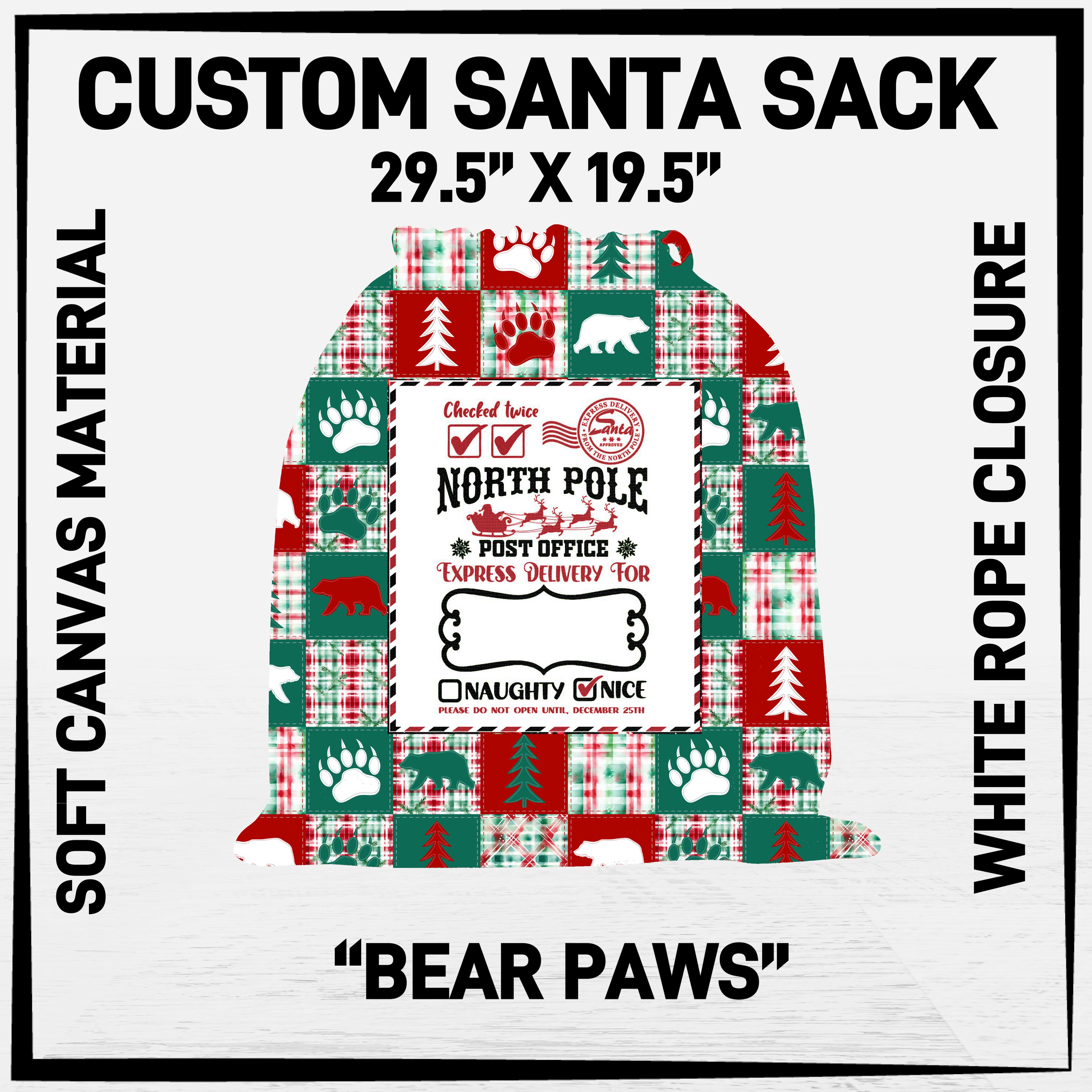 S1AN - Bear Paws Santa Sack - Preorder ETA: Late Nov