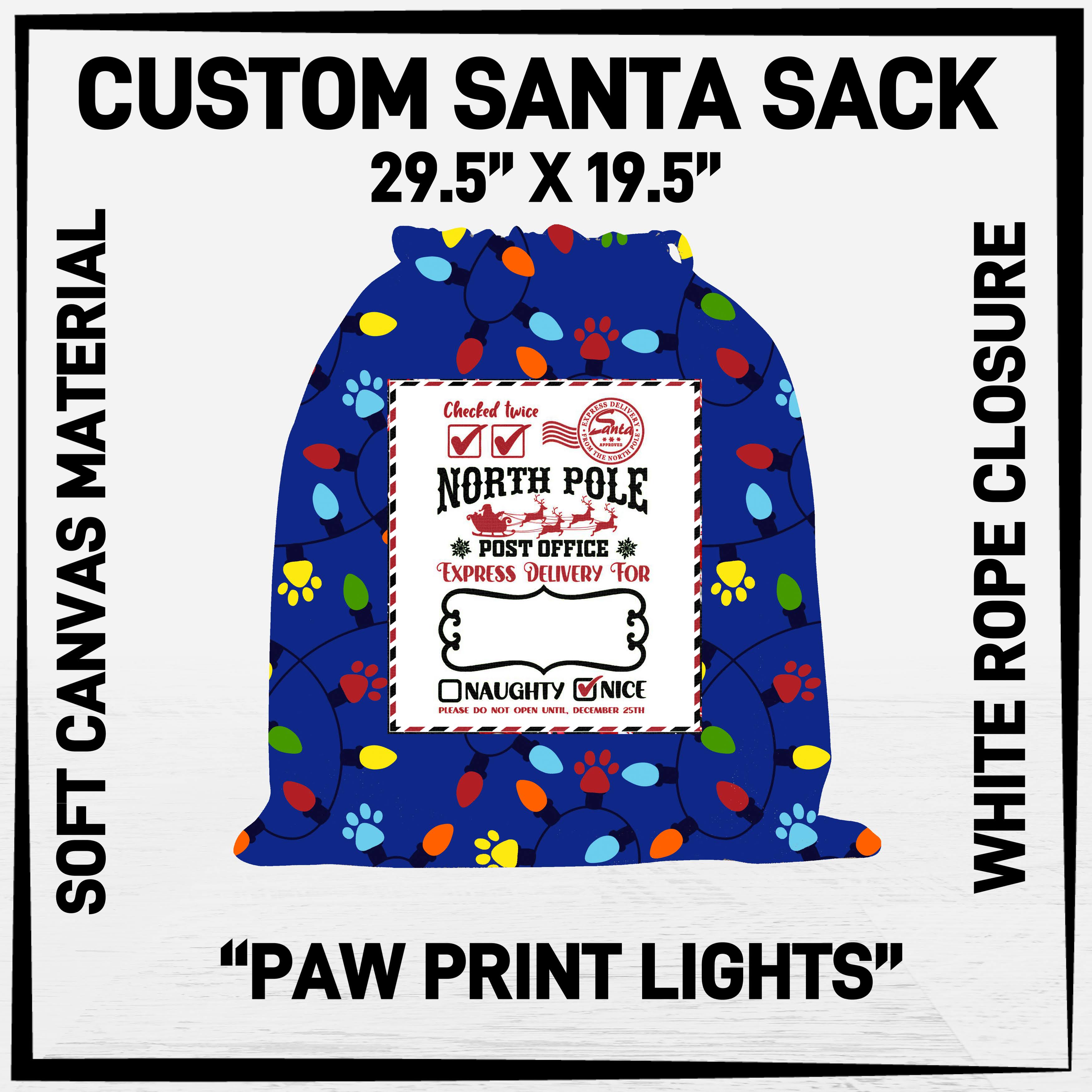 S1AN - Paw Print Lights Santa Sack - Preorder ETA: Late Nov