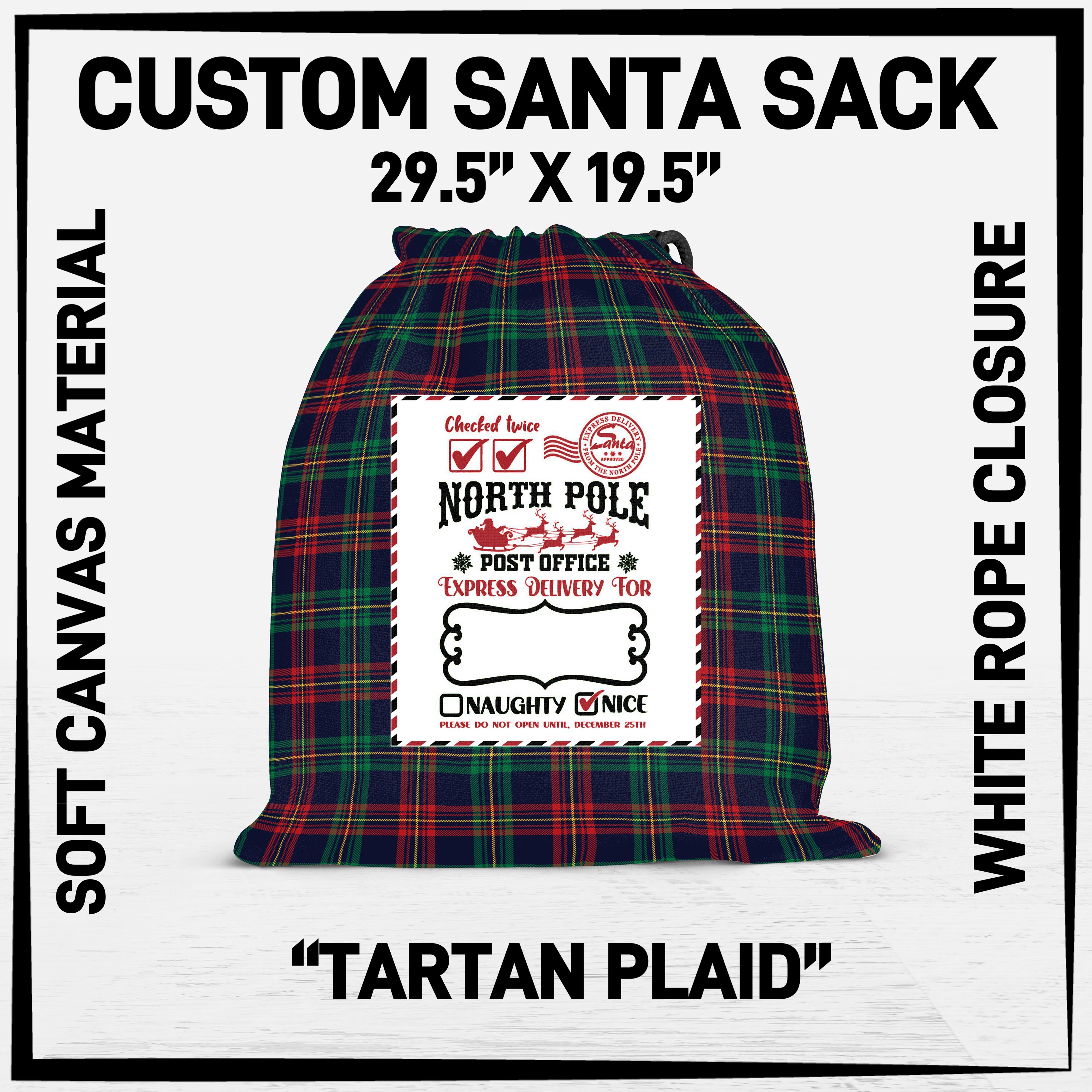 S1AN - Tartan Plaid Santa Sack - Preorder ETA: Late Nov