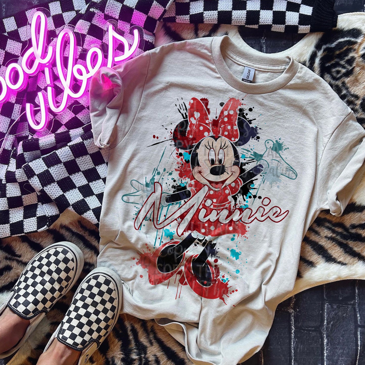 MOUSE GIRL SPLATTER TEE