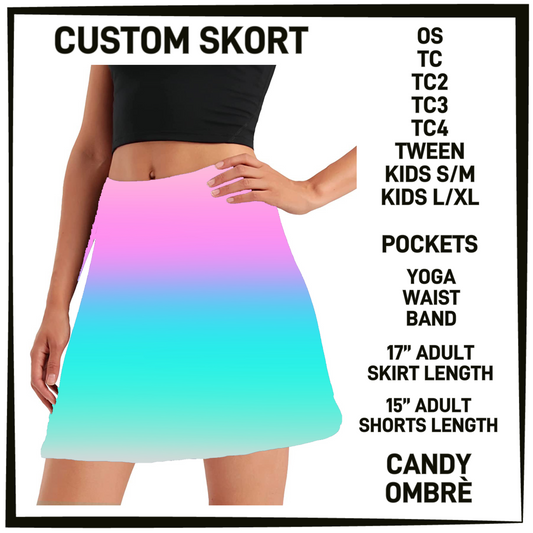 S9MG - Candy Ombre Skort with Pockets - Preorder Closing 1/29 ETA: Late April