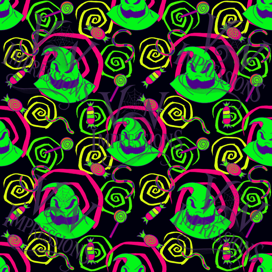 Oogie Boogie Seamless Pattern | Nightmare Before Christmas Digital Paper | Halloween Fabric,Sublimation Design