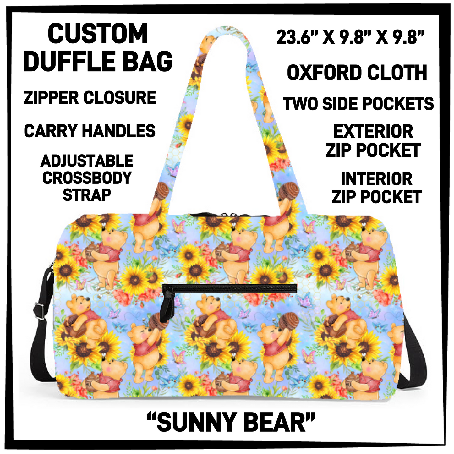 DF2B - Sunny Bear Duffel Bag - Preorder Closing 6/25 ETA: Late Aug