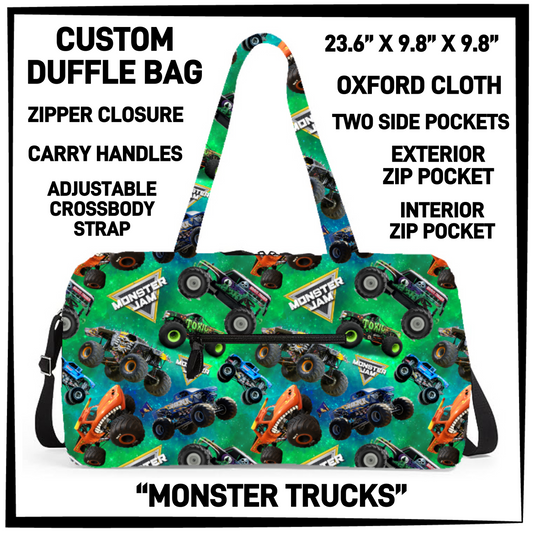 DF2B - Monster Trucks Duffel Bag - Preorder Closing 6/25 ETA: Late Aug
