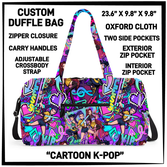 DF2B - Cartoon K-Pop Duffel Bag - Preorder Closing 6/25 ETA: Late Aug