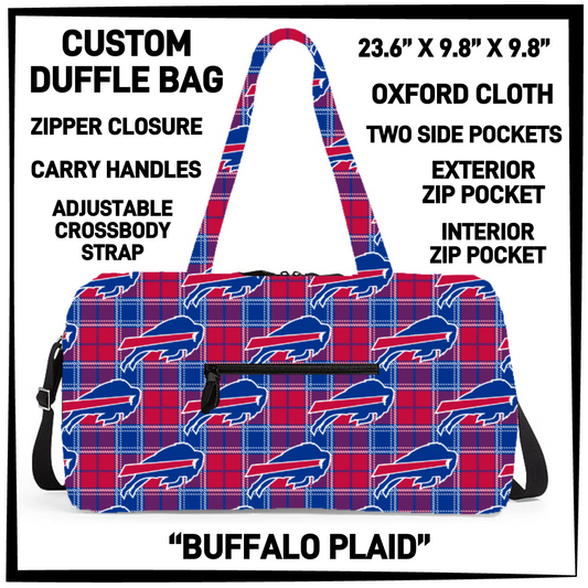 DF2B - Buffalo Plaid Duffel Bag - Preorder Closing 6/25 ETA: Late Aug