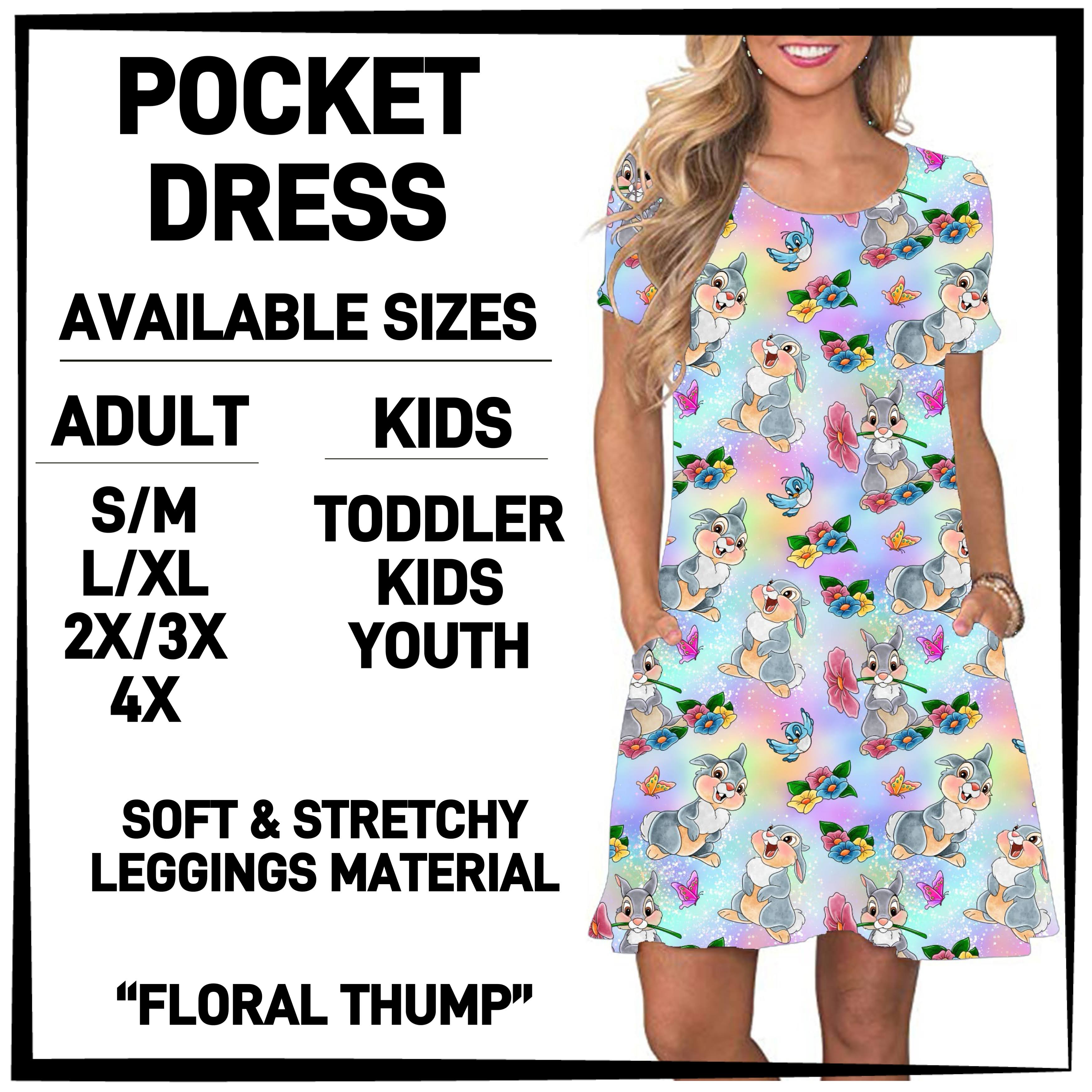 ES2T - Floral Thump Pocket Dress - Preorder ETA: Mid March