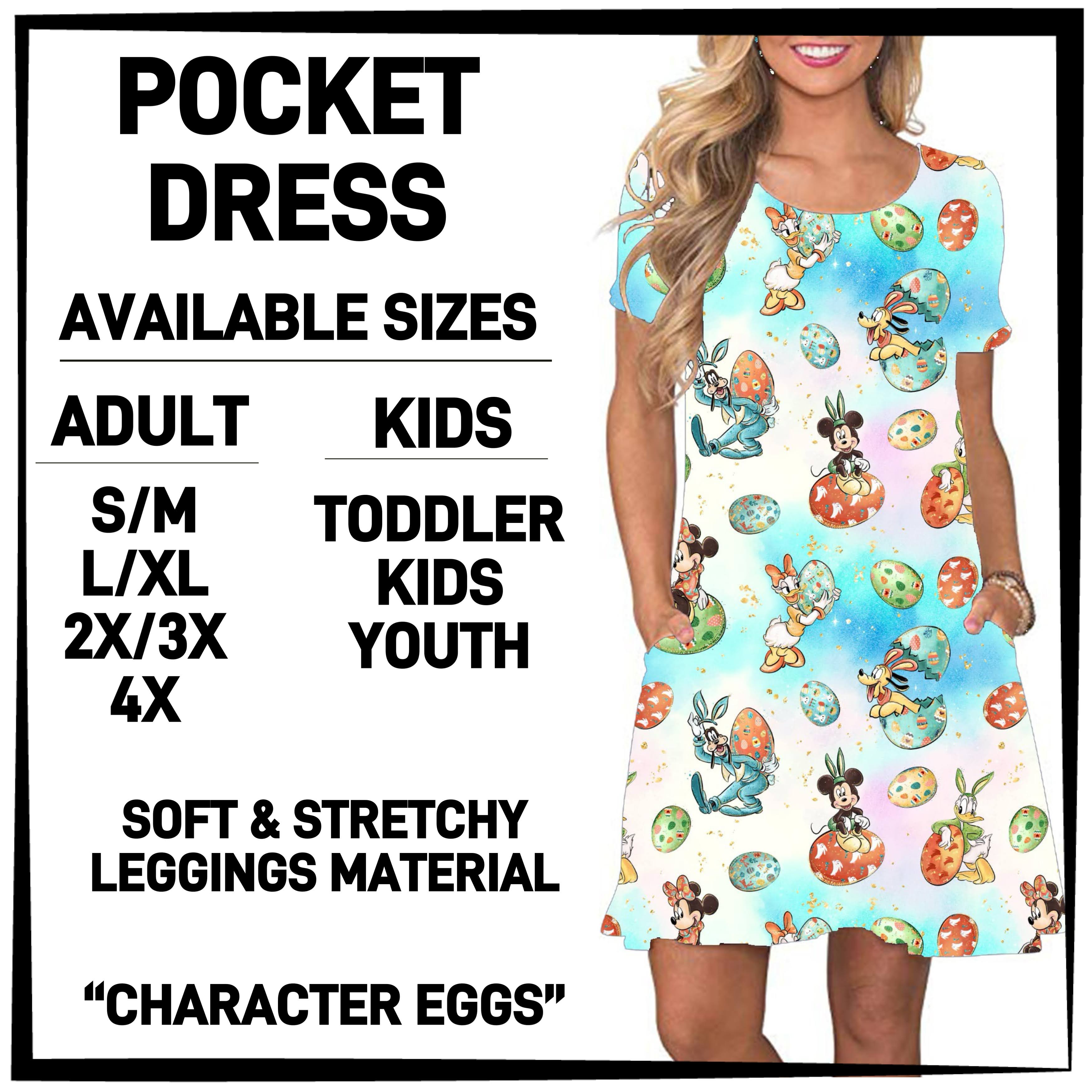 ES2T - Character Eggs Pocket Dress - Preorder ETA: Mid March