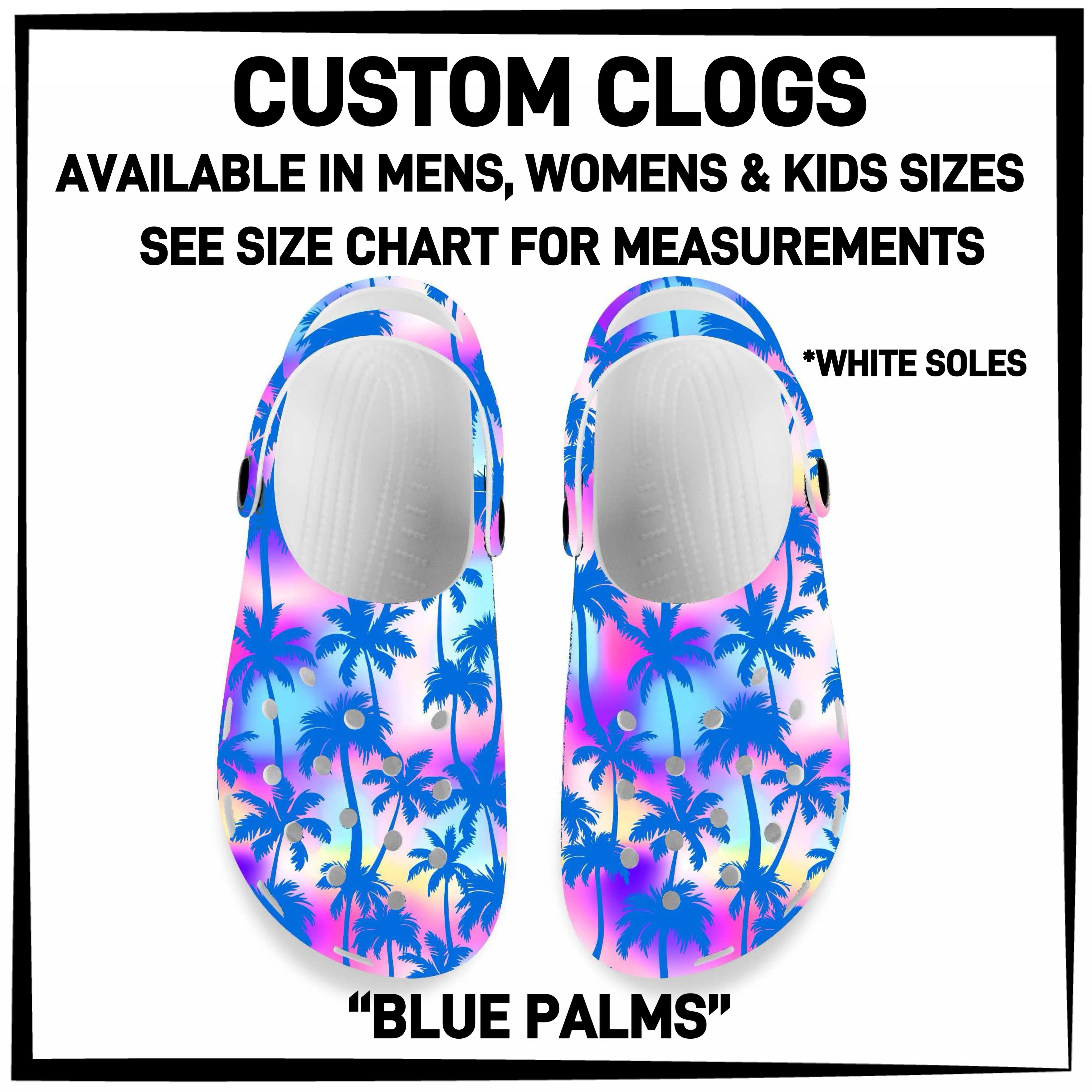 C5RK - Blue Palms Custom Clogs - Preorder ETA: Late March