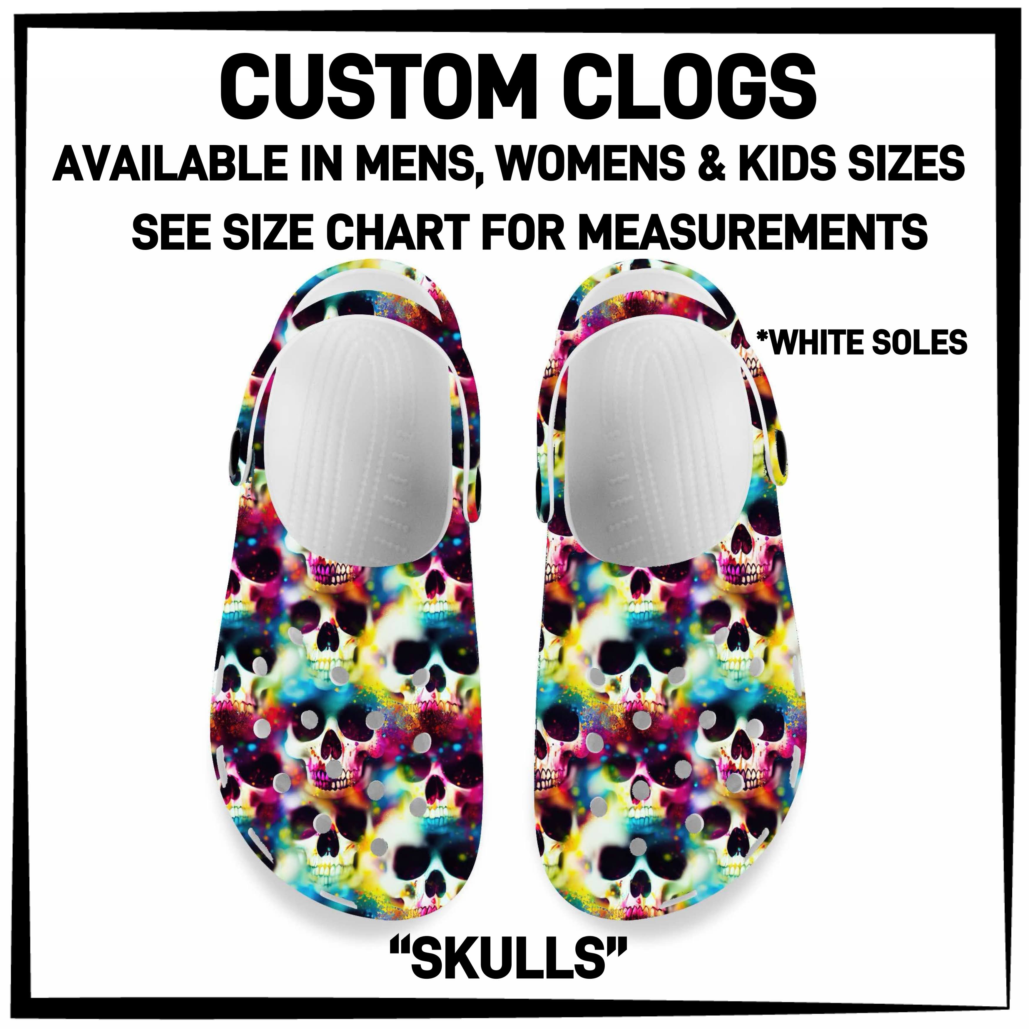 C5RK - Skulls Custom Clogs - Preorder ETA: Late March