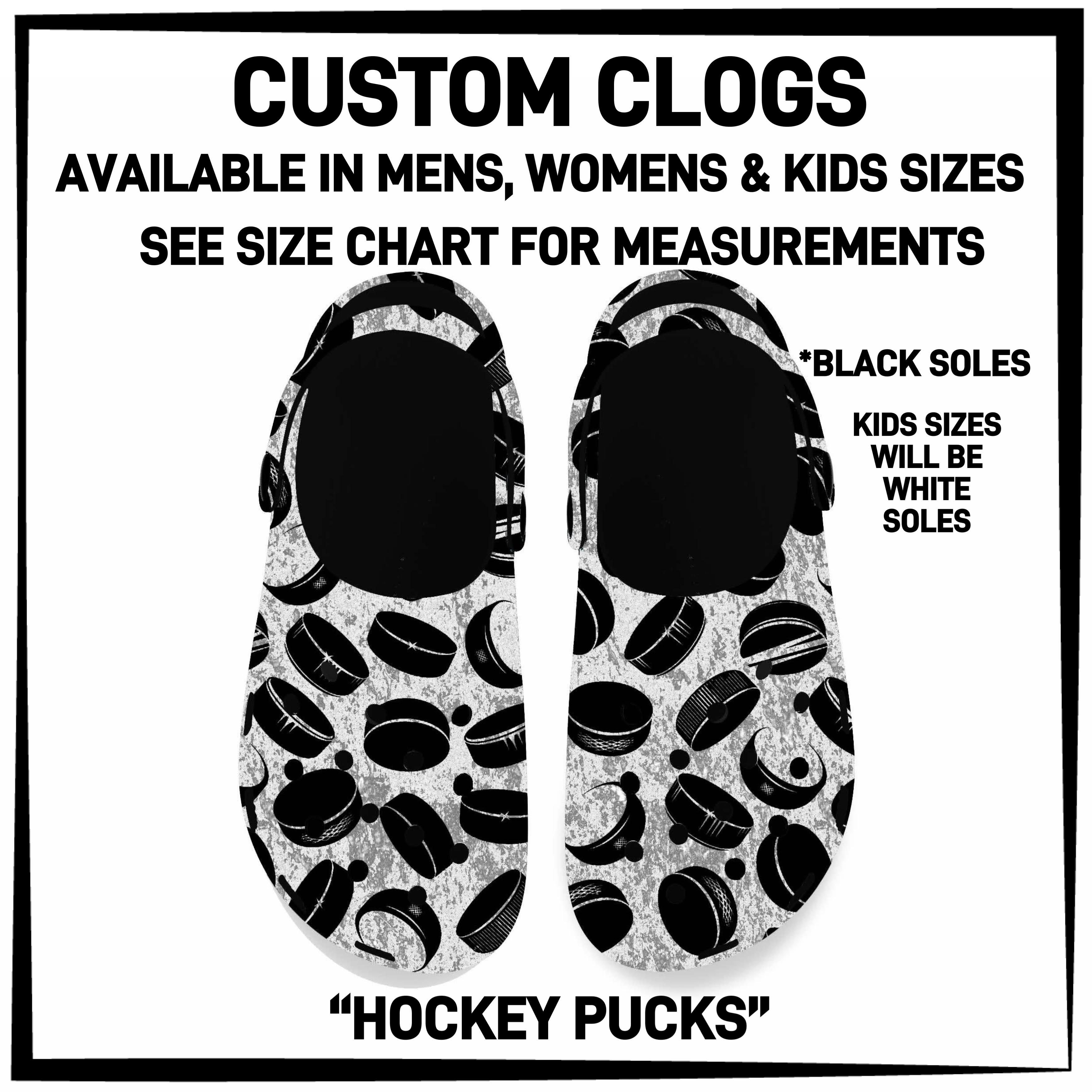 C5RK - Hockey Pucks Custom Clogs - Preorder ETA: Late March