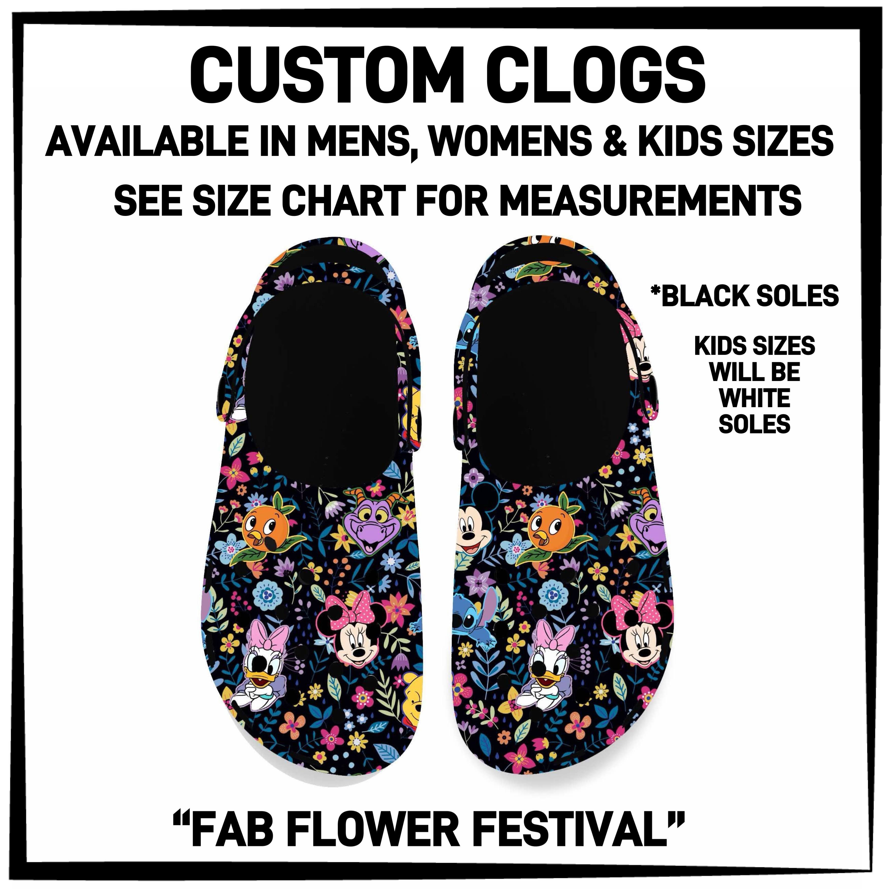 C5RK - Fab Flower Festival Custom Clogs - Preorder ETA: Late March