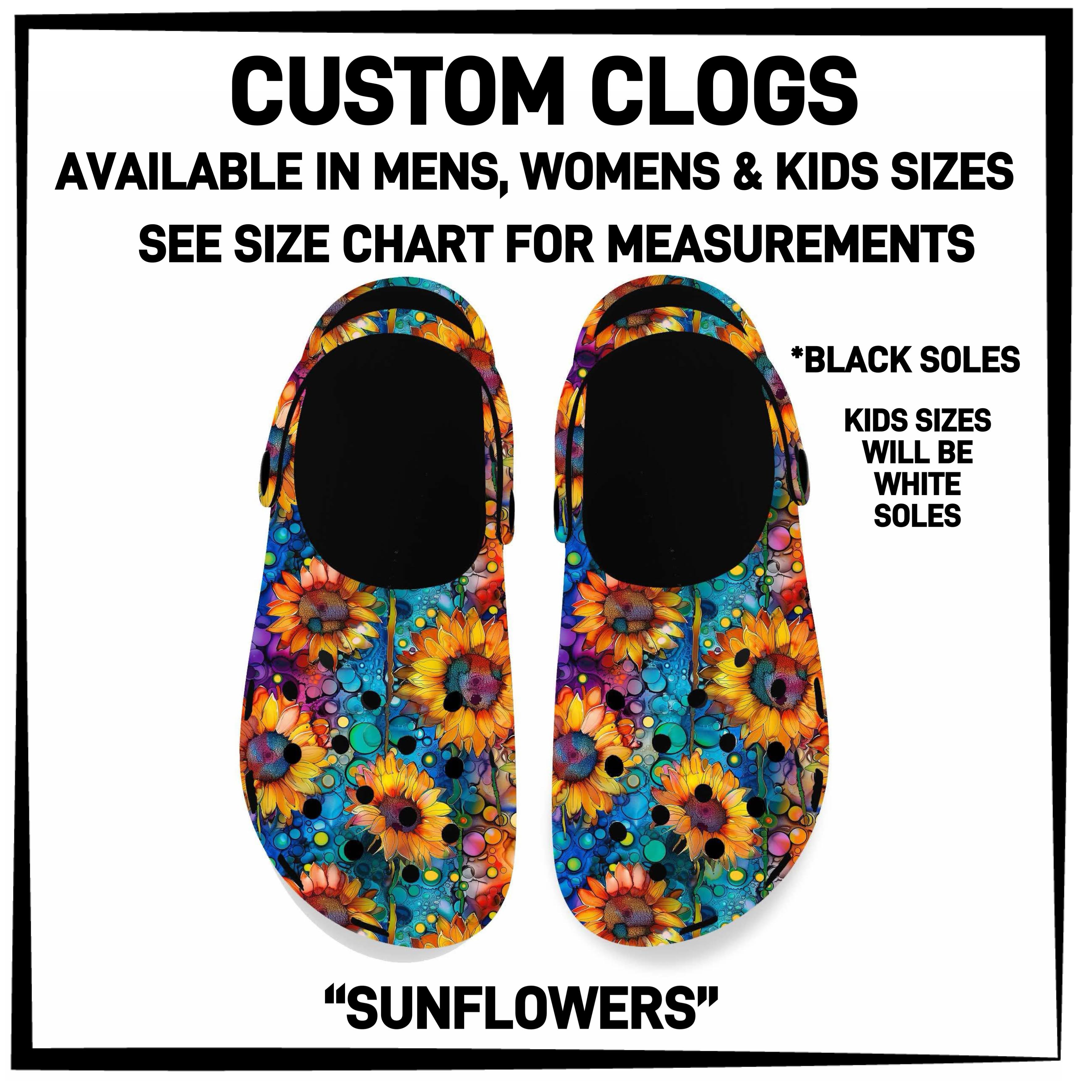 C5RK - Sunflowers Custom Clogs - Preorder ETA: Late March