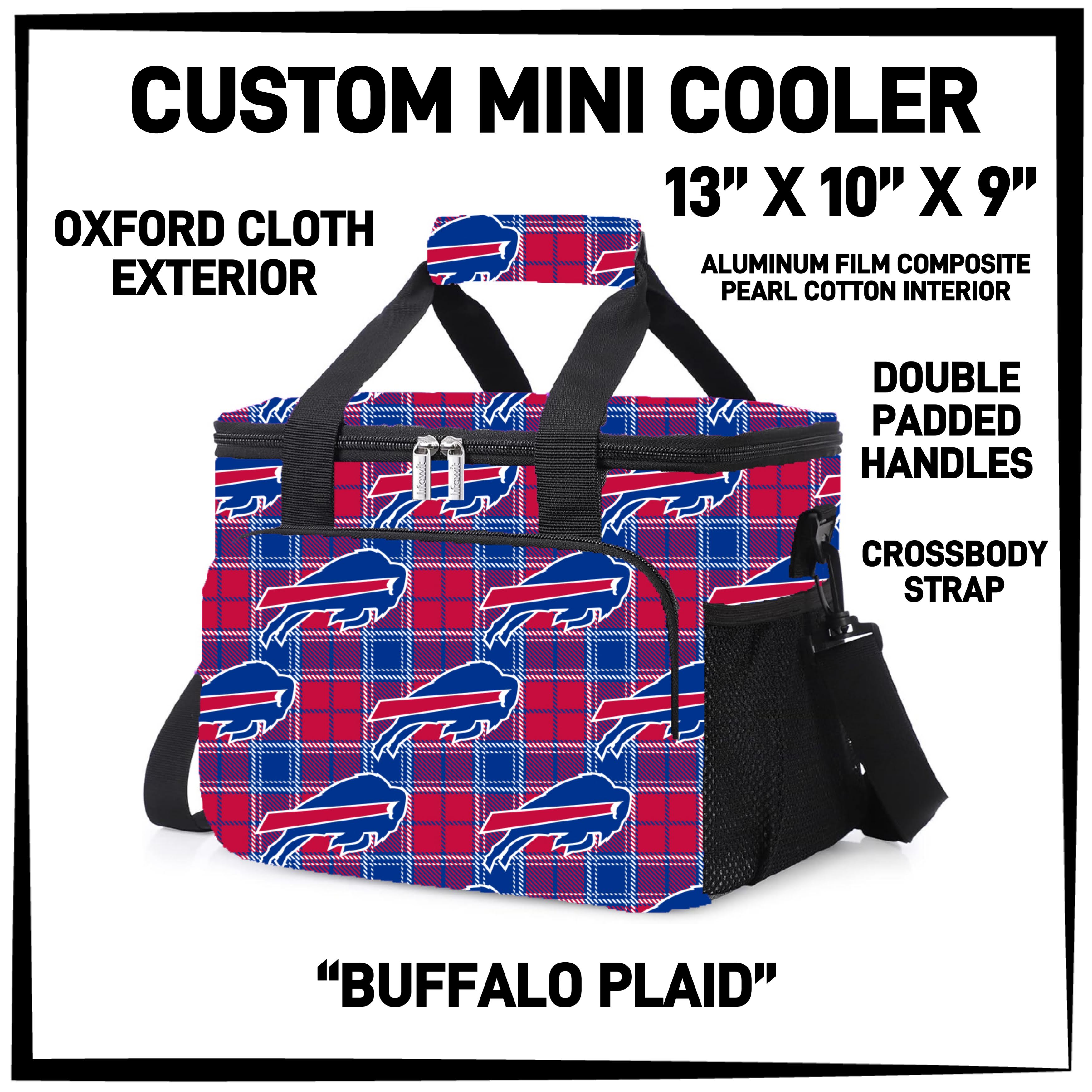 MI1C - Buffalo Plaid Mini Cooler - Preorder ETA: Late March