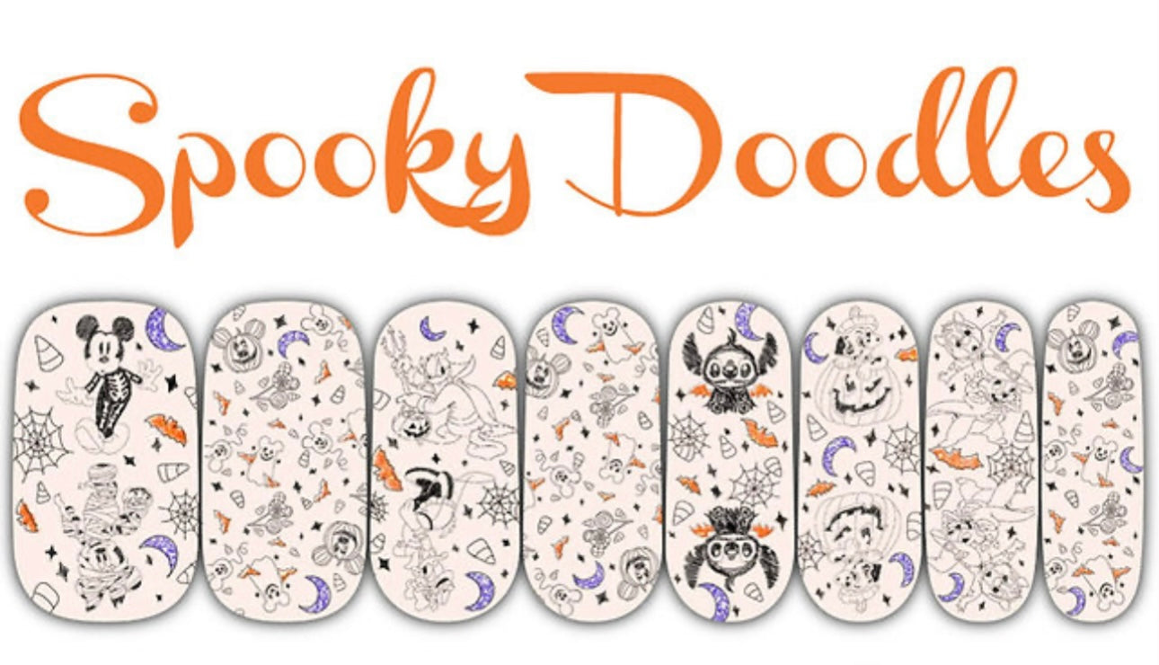 Spooky Doodles Nail Wraps