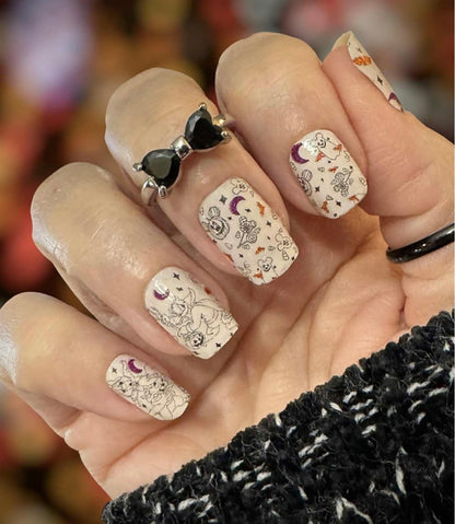 Spooky Doodles Nail Wraps
