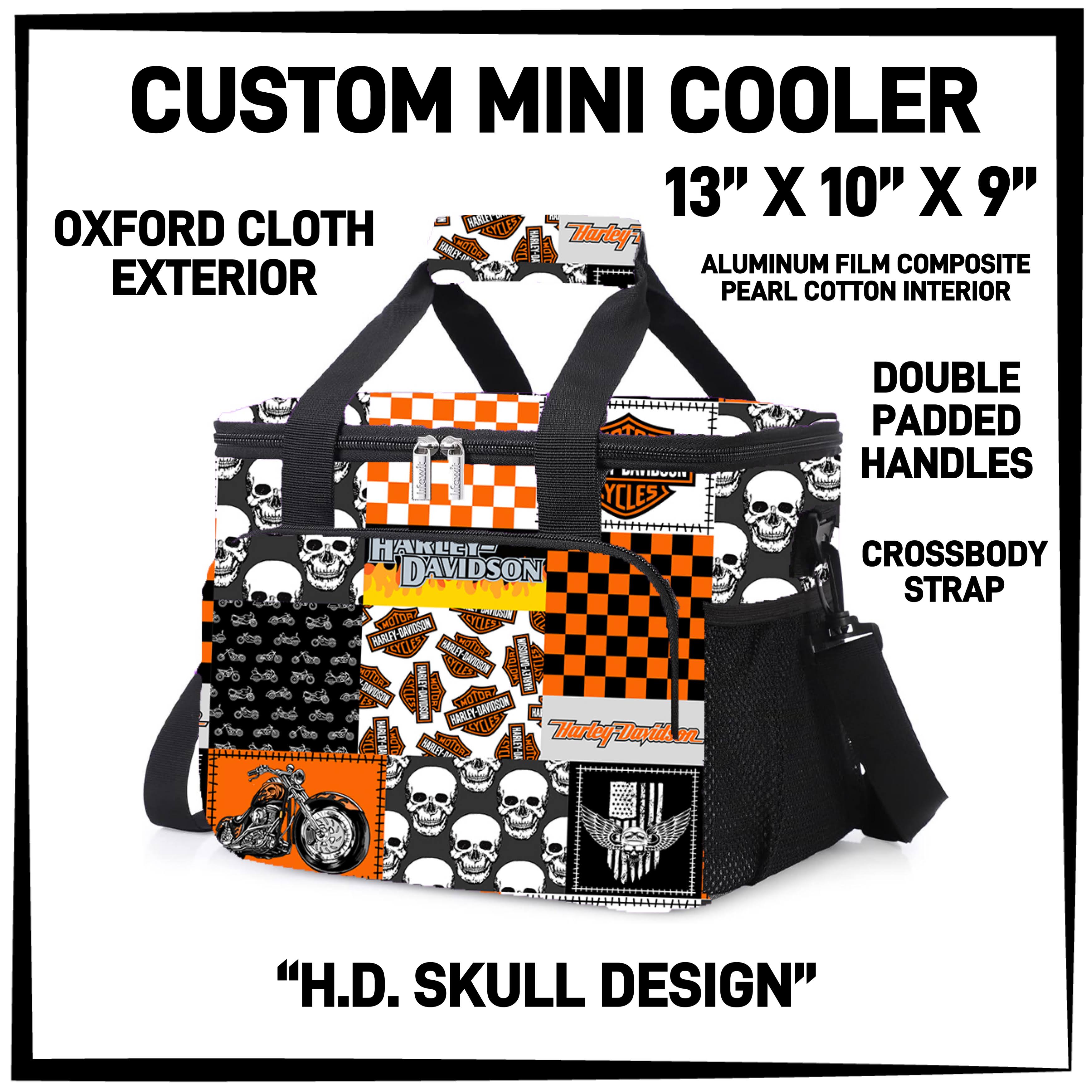 MI1C - H.D. Skull Design Mini Cooler - Preorder ETA: Late March