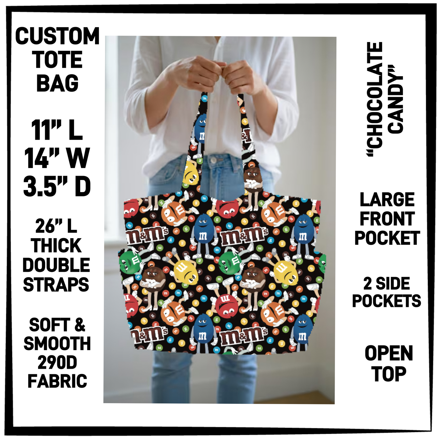 N2TB - Chocolate Candy Custom Tote Bag - Preorder Closing 7/22 ETA: Late Sept