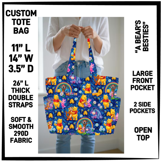 RTS - A Bear's Besties Custom Tote Bag