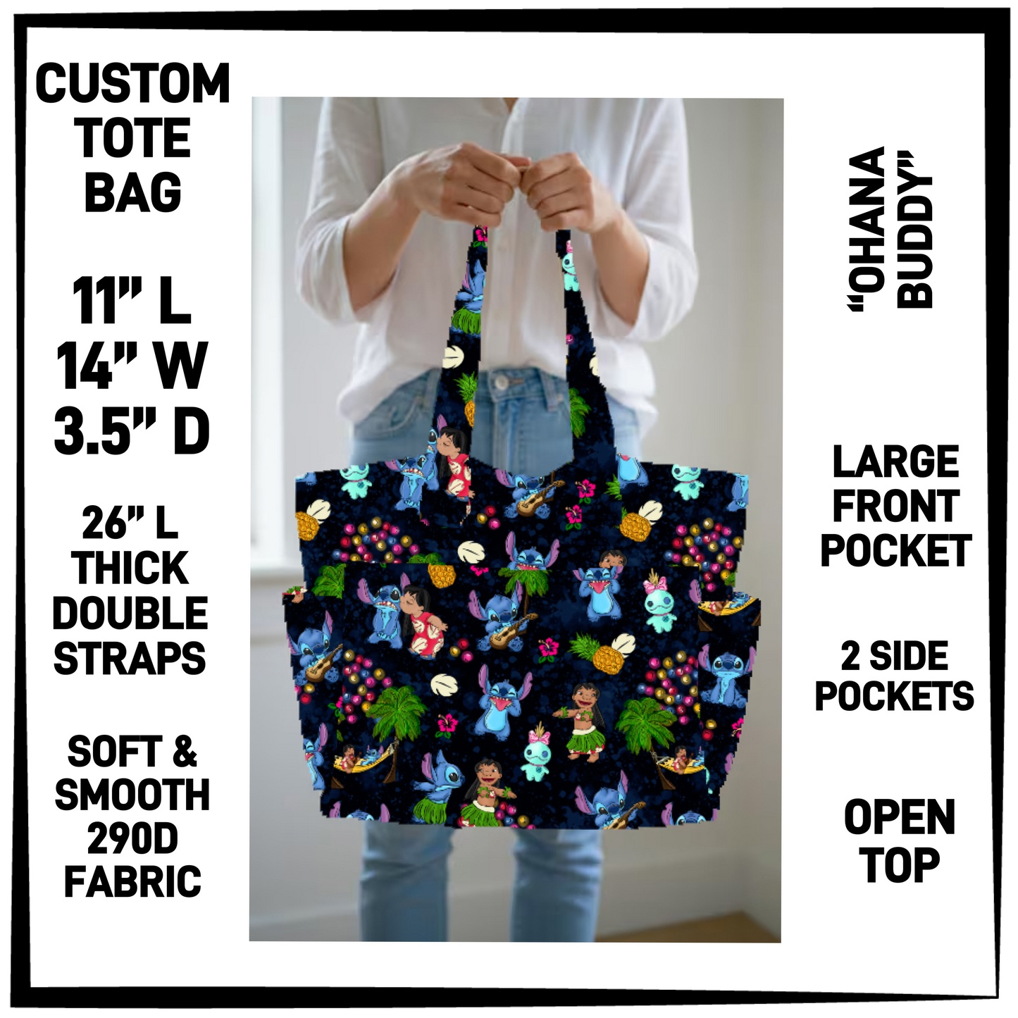 N2TB - Ohana Buddy Custom Tote Bag - Preorder Closing 7/22 ETA: Late Sept