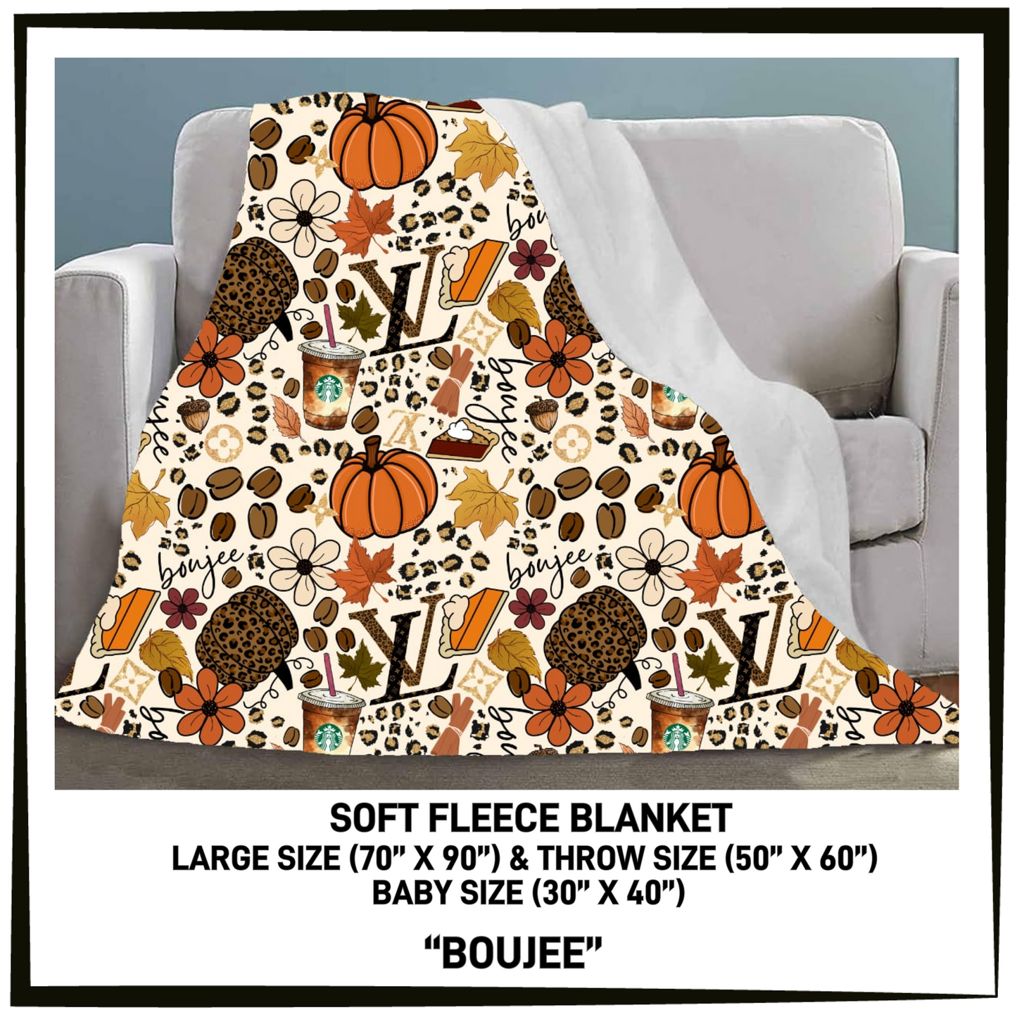 297BT - Boujee Fleece Blanket - Preorder Closing 7/26 ETA: Late Sept
