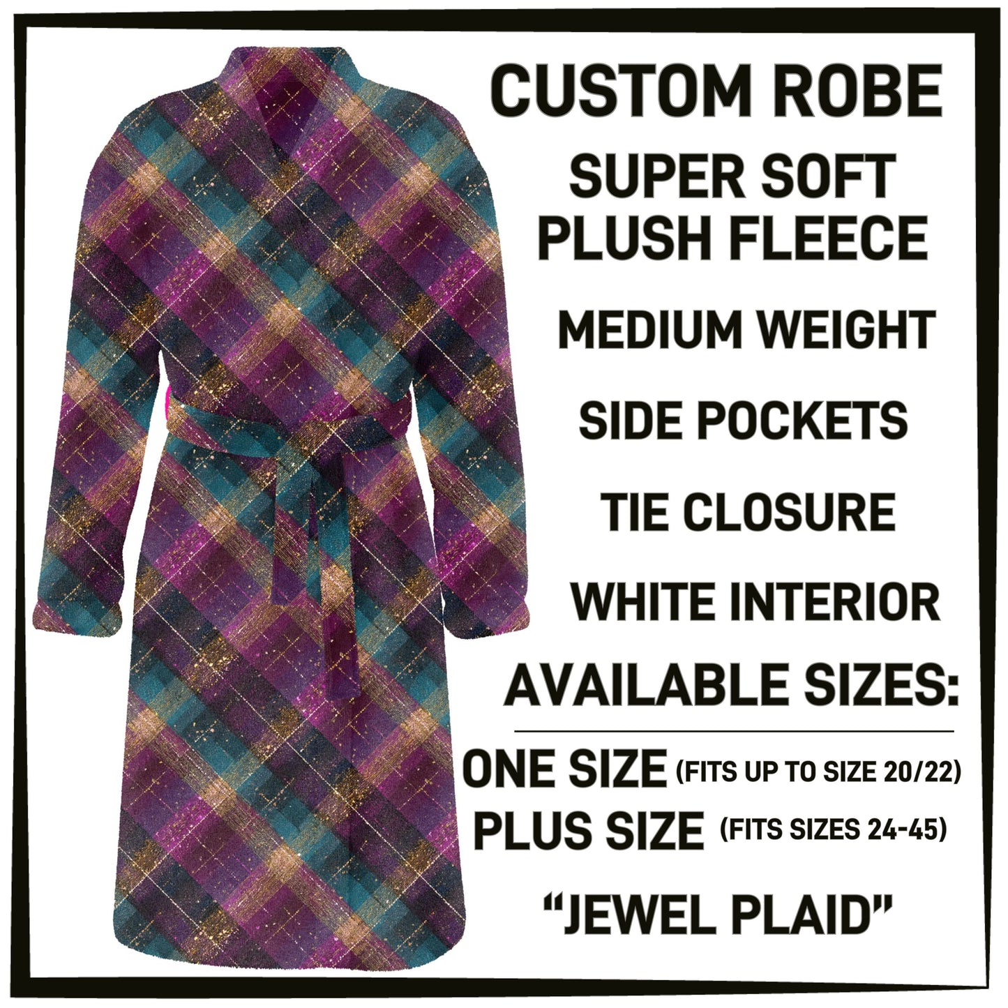 RTS - Jewel Plaid Robe