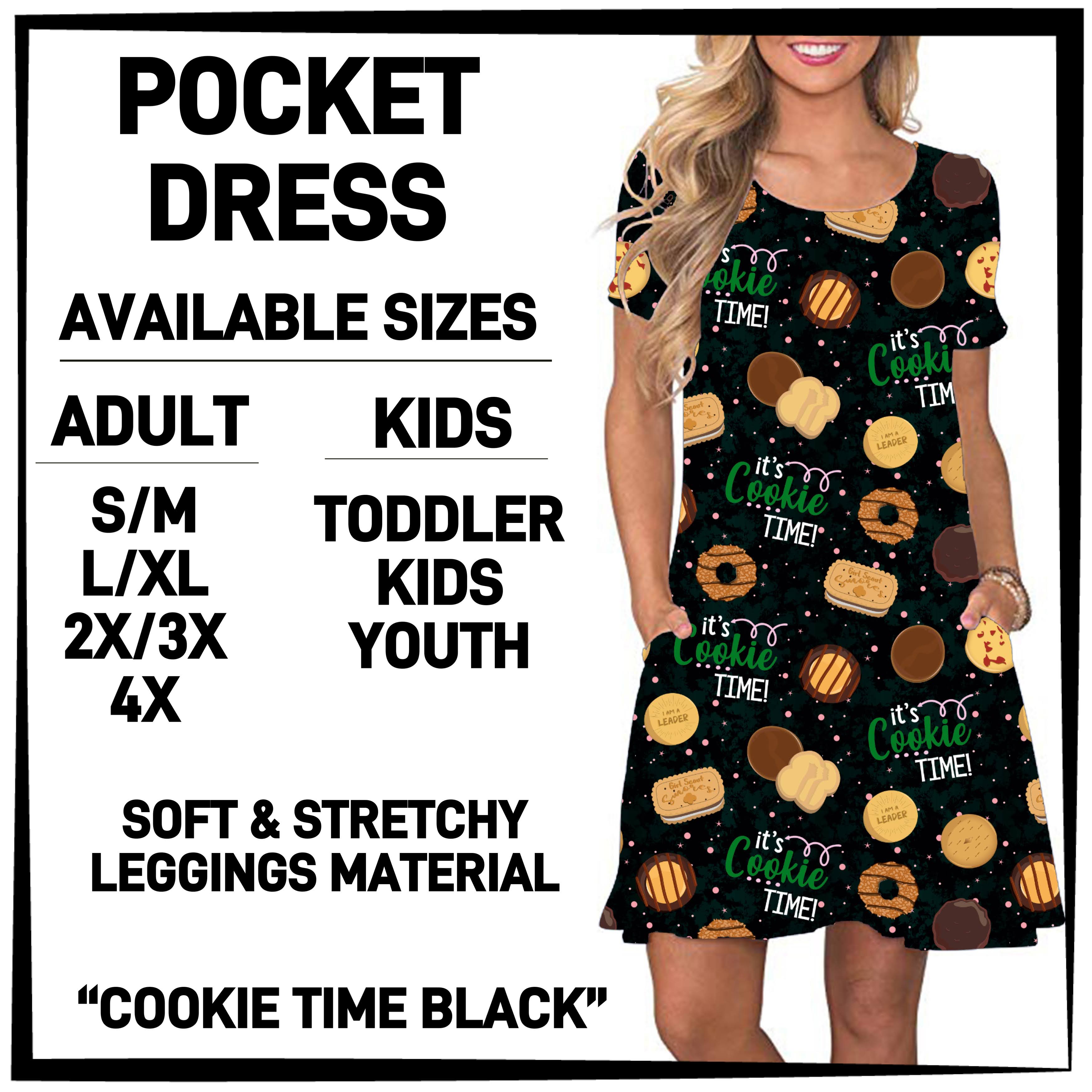 GS1P - Cookie Time Black Pocket Dress - Preorder ETA: Early Jan