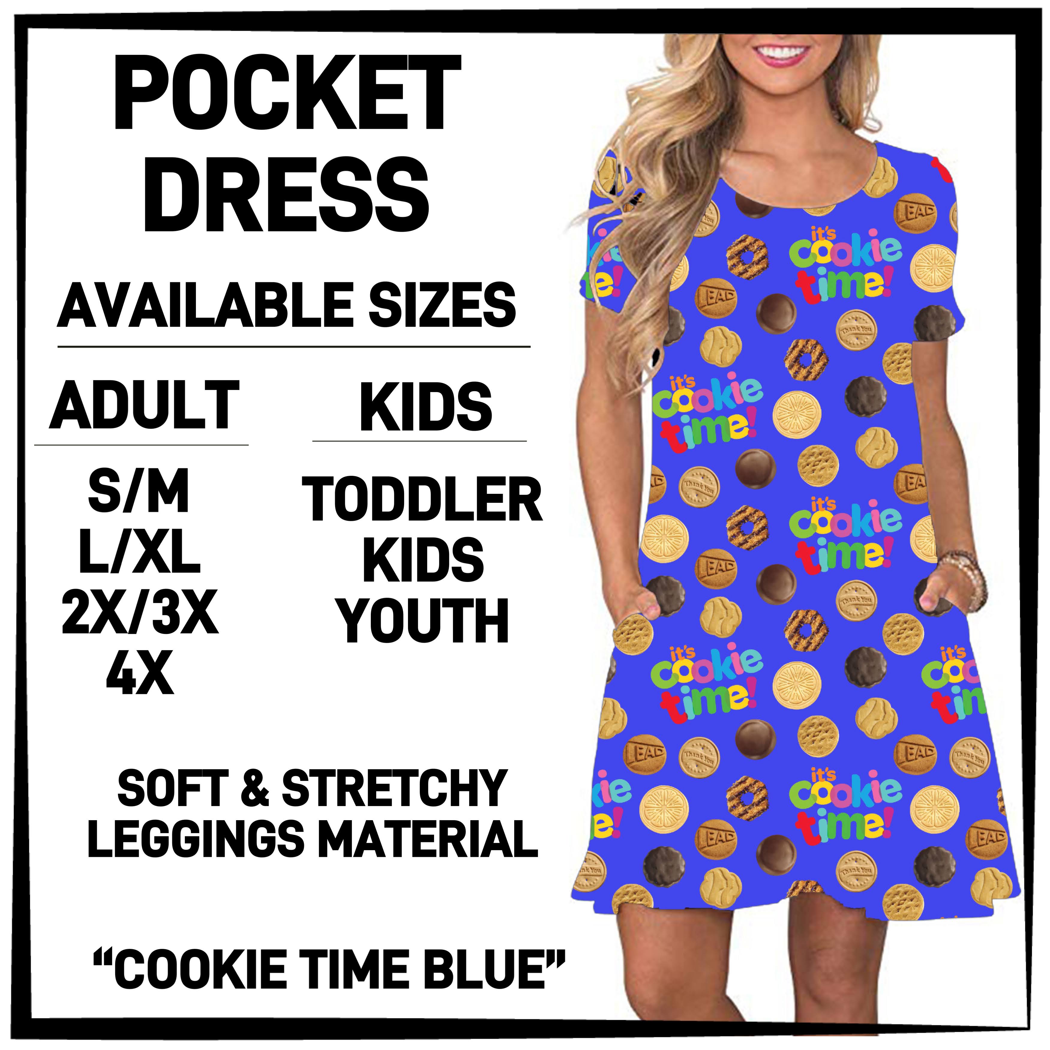 GS1P - Cookie Time Blue Pocket Dress - Preorder ETA: Early Jan