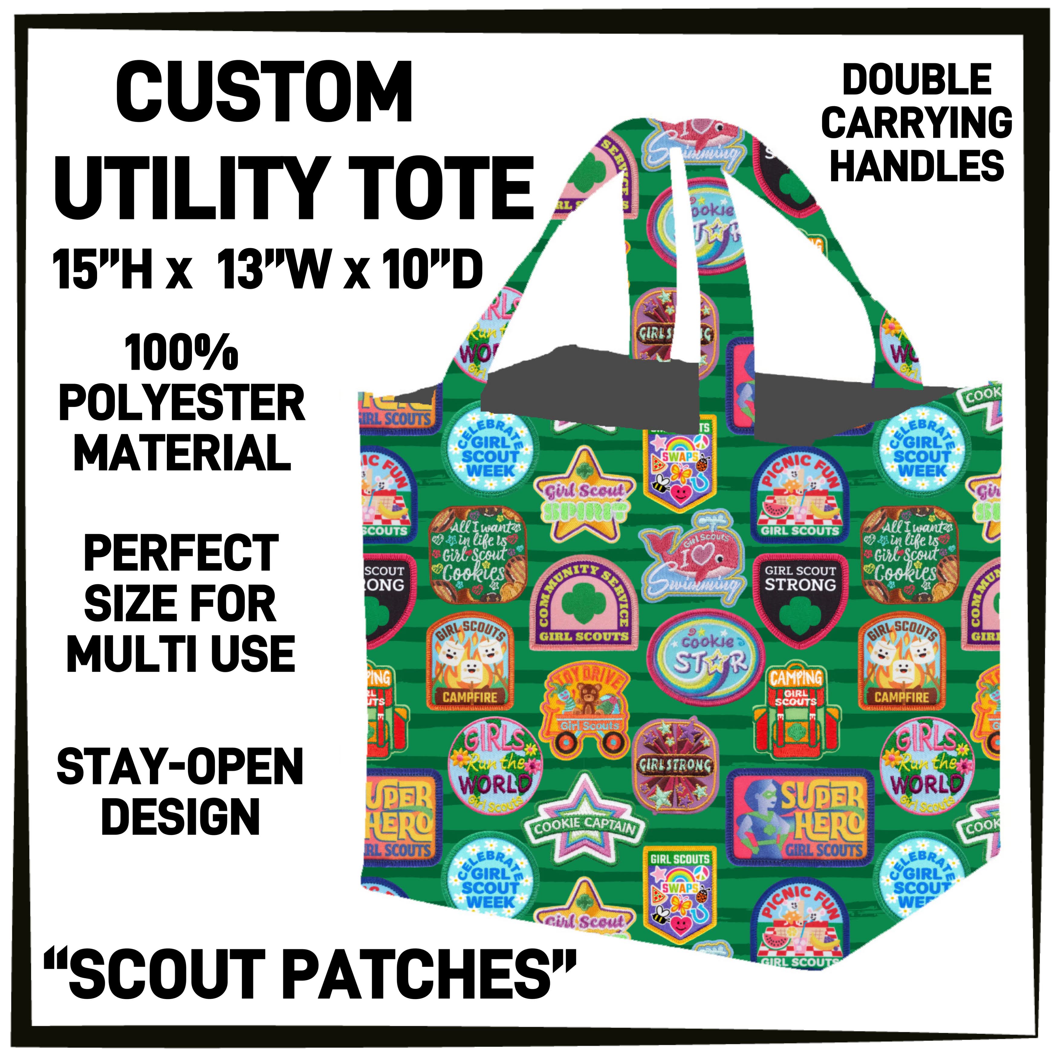 GS1P - Scout Patches Utility Tote - Preorder ETA: Early Jan