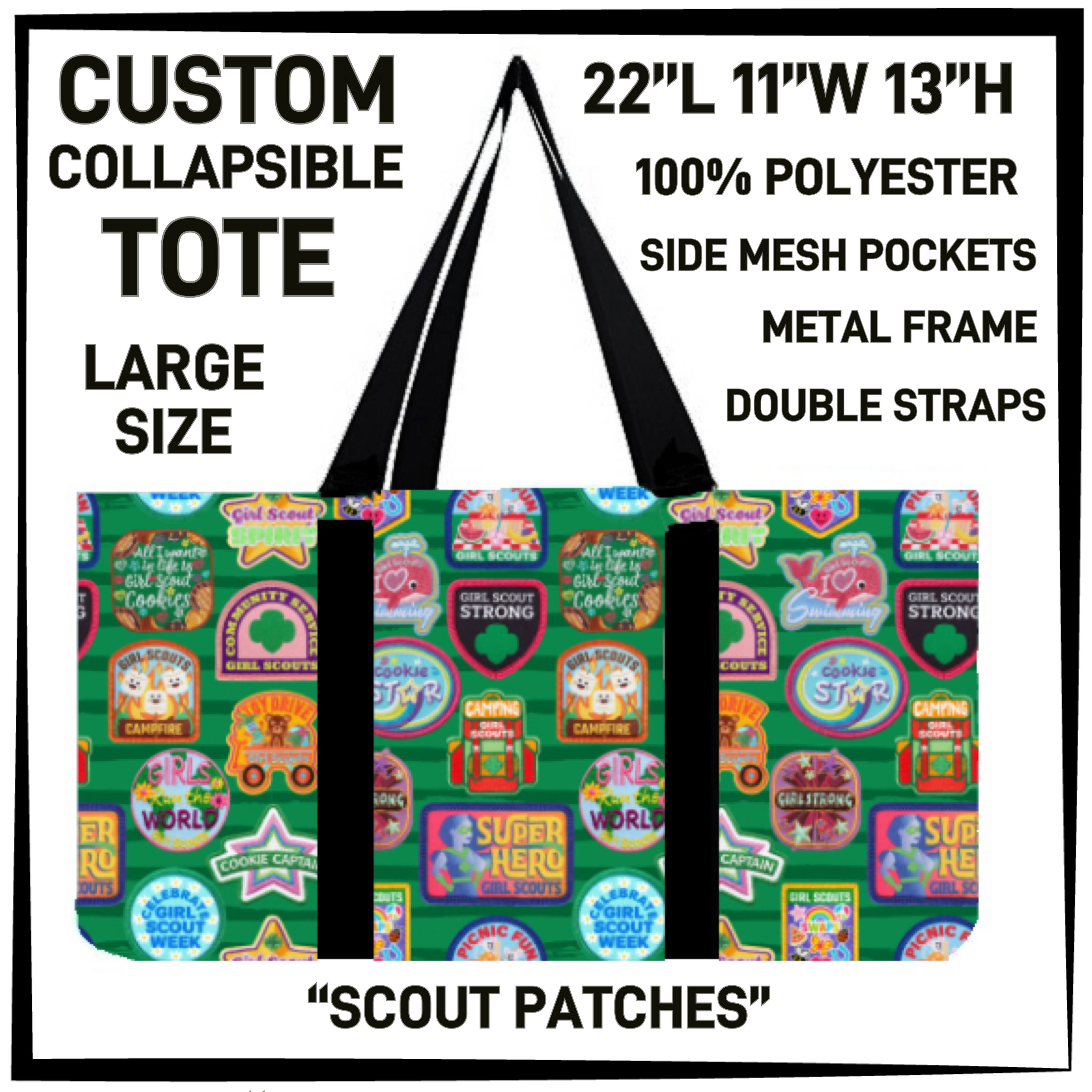 GS1P - Scout Patches Collapsible Tote - Preorder ETA: Early Jan