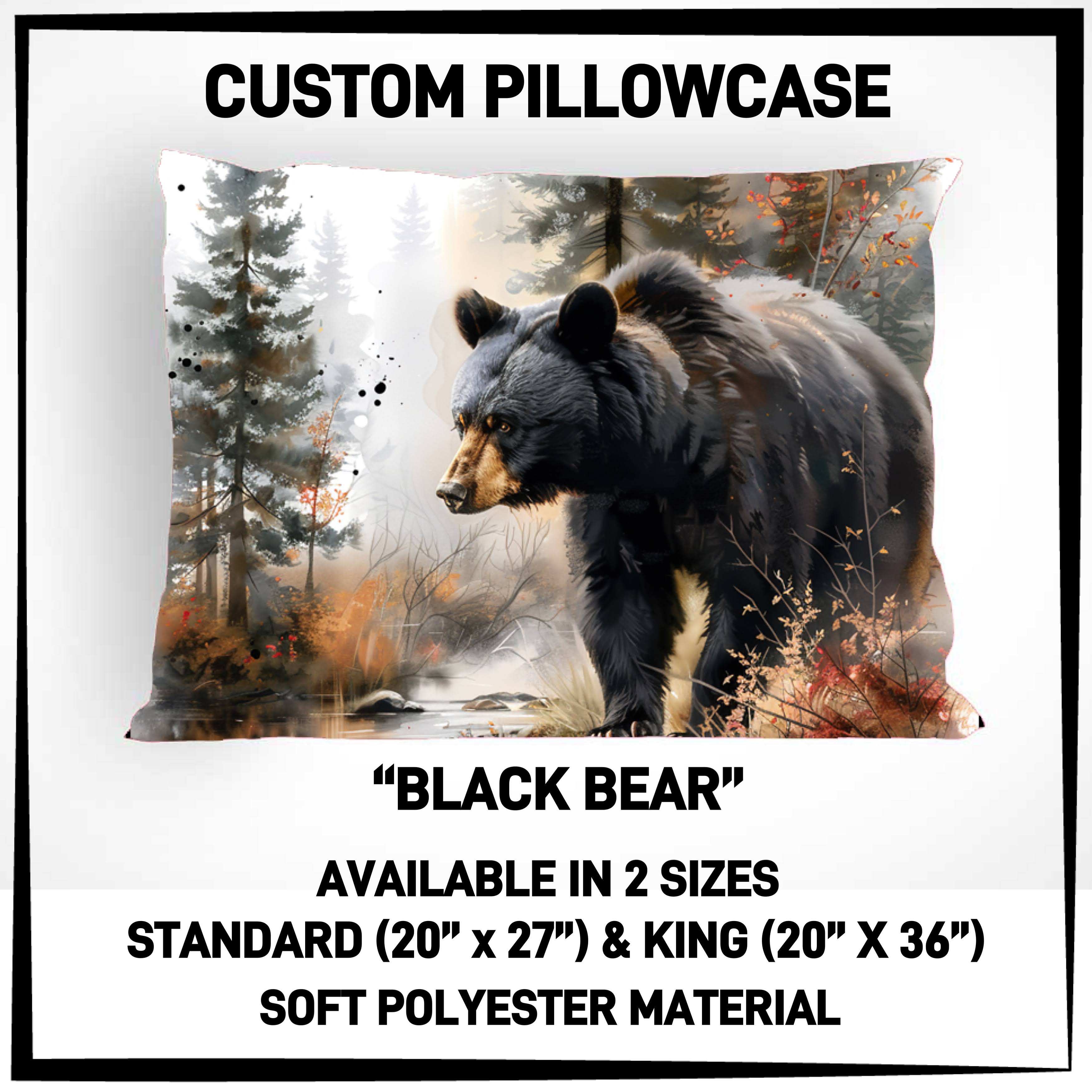 P5CP - Black Bear Pillowcase - Preorder ETA: Mid-Dec