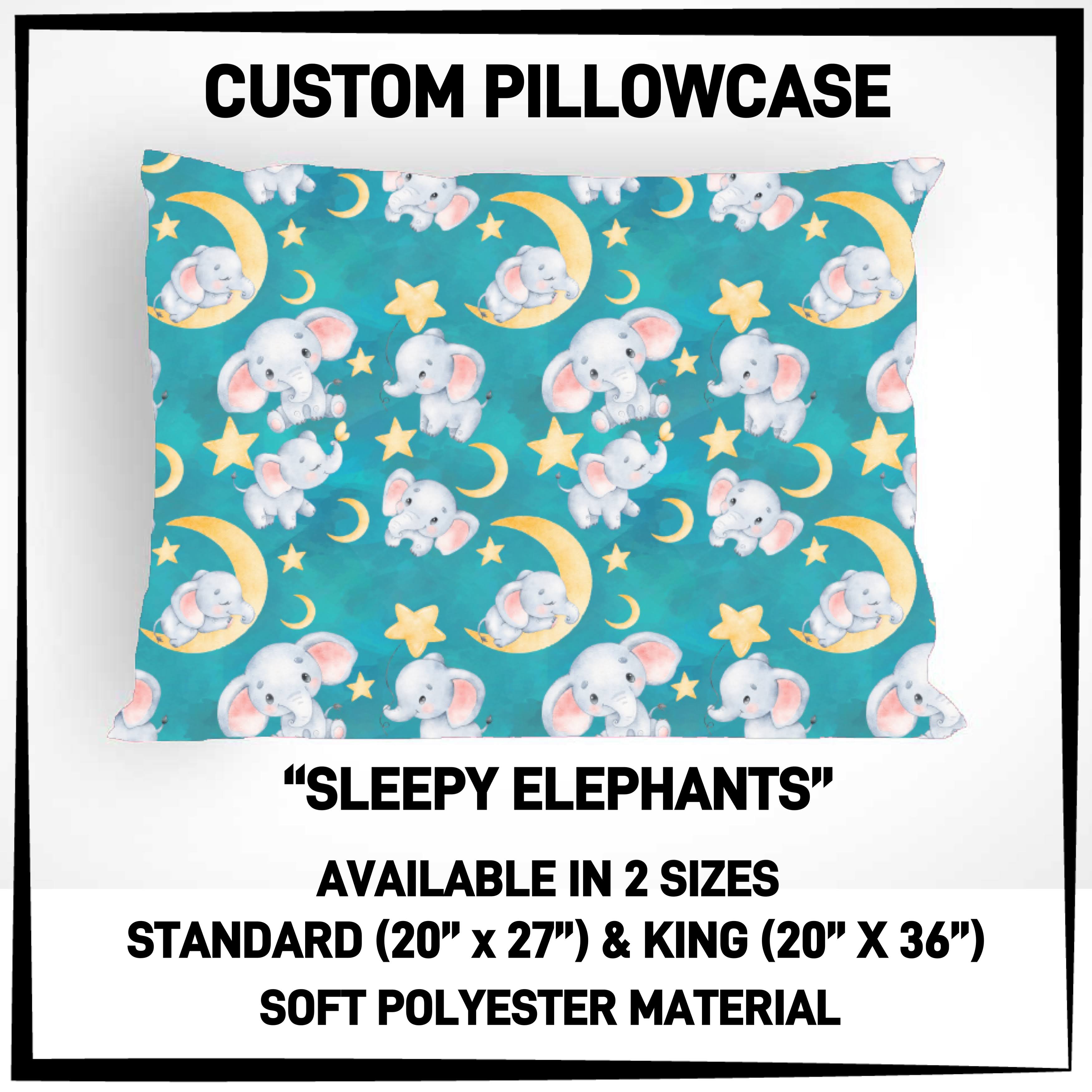 P5CP - Sleepy Elephants Pillowcase - Preorder ETA: Mid-Dec