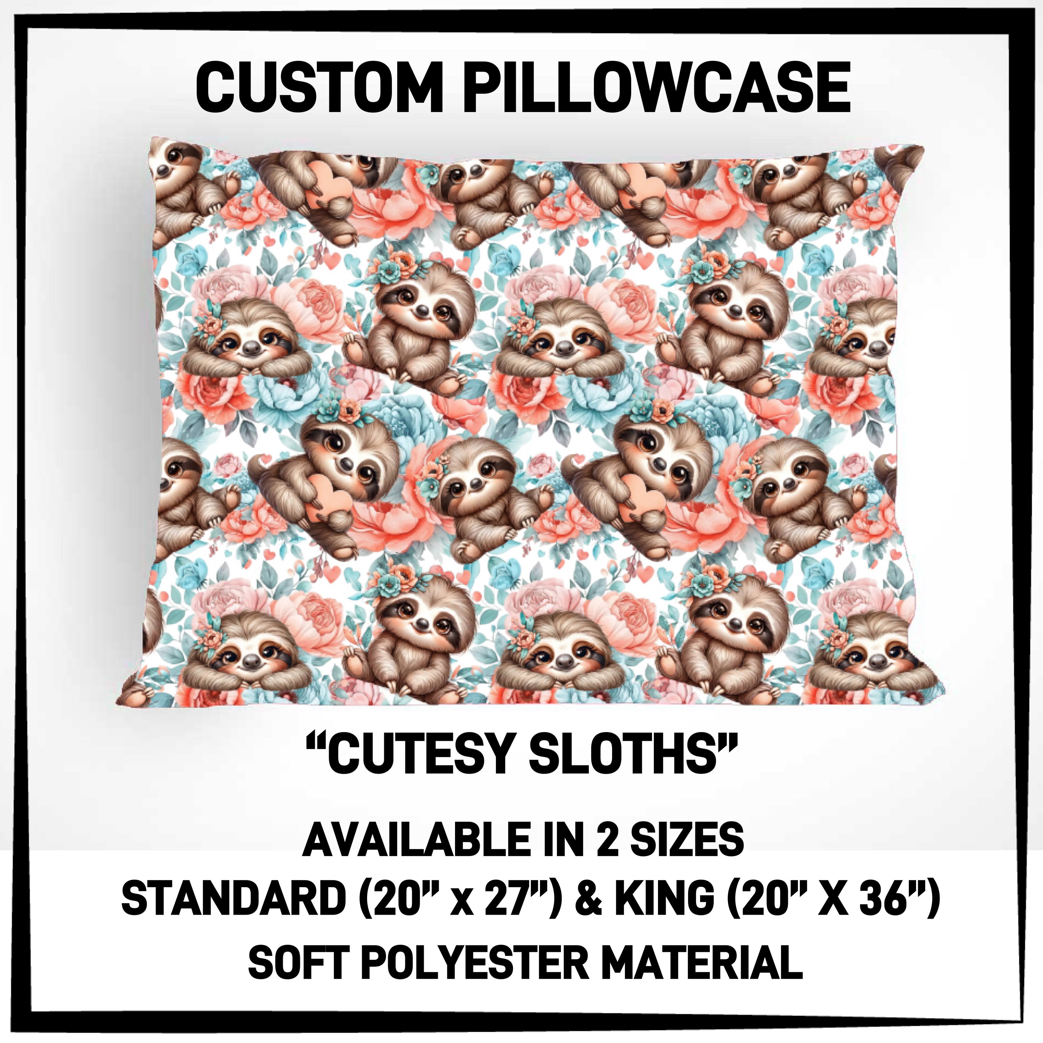 P5CP - Cutesy Sloths Pillowcase - Preorder ETA: Mid-Dec