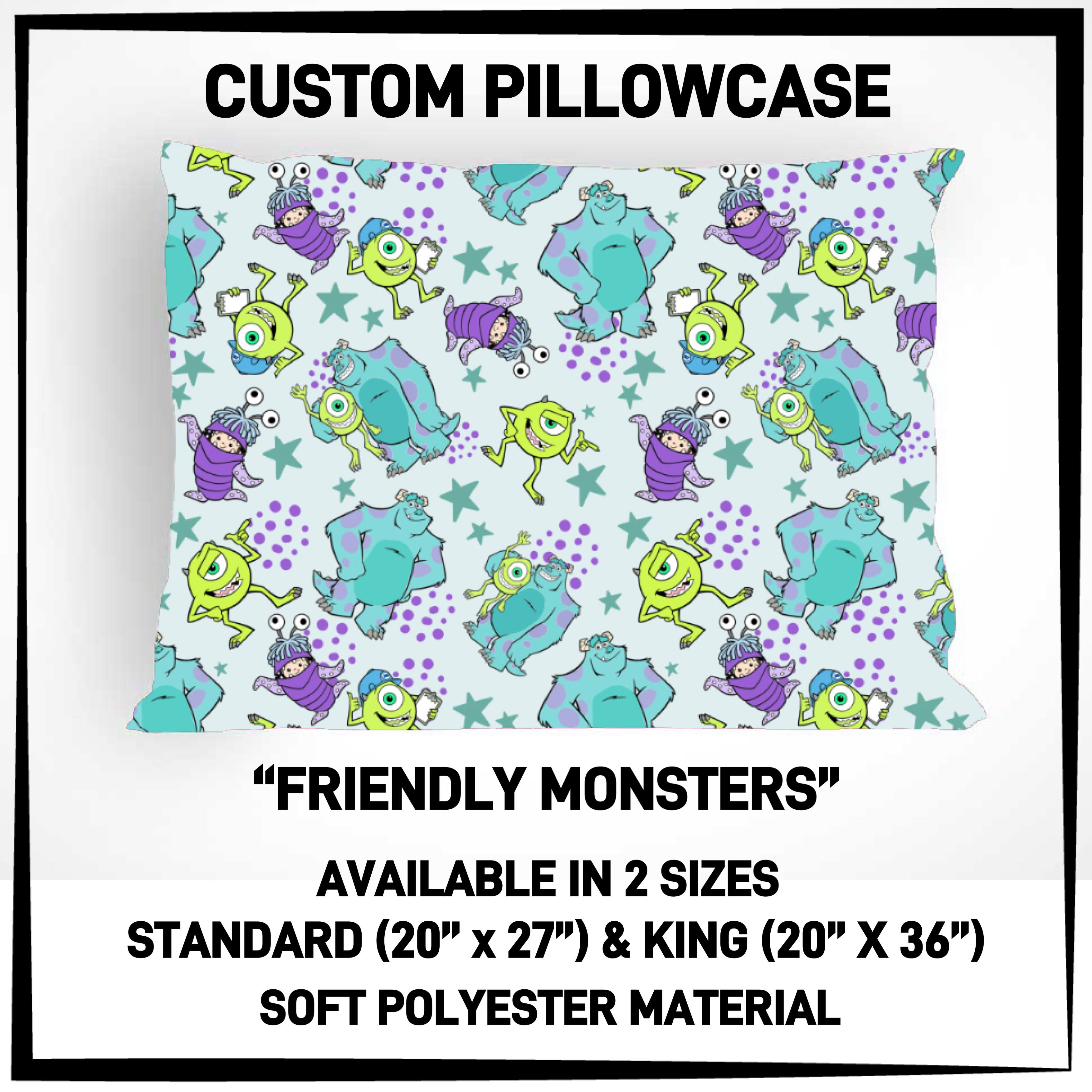 P5CP - Friendly Monsters Pillowcase - Preorder ETA: Mid-Dec