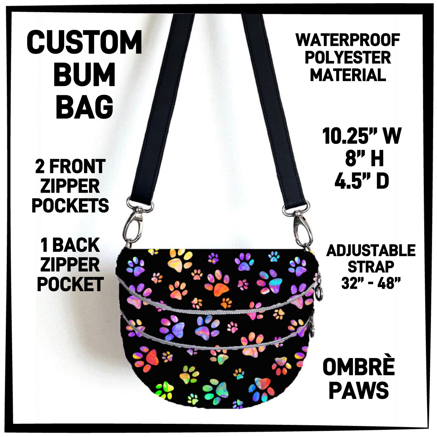 B1BM - Ombrè Paws Bum Bag - Preorder Closing 8/19 ETA: Mid-Oct