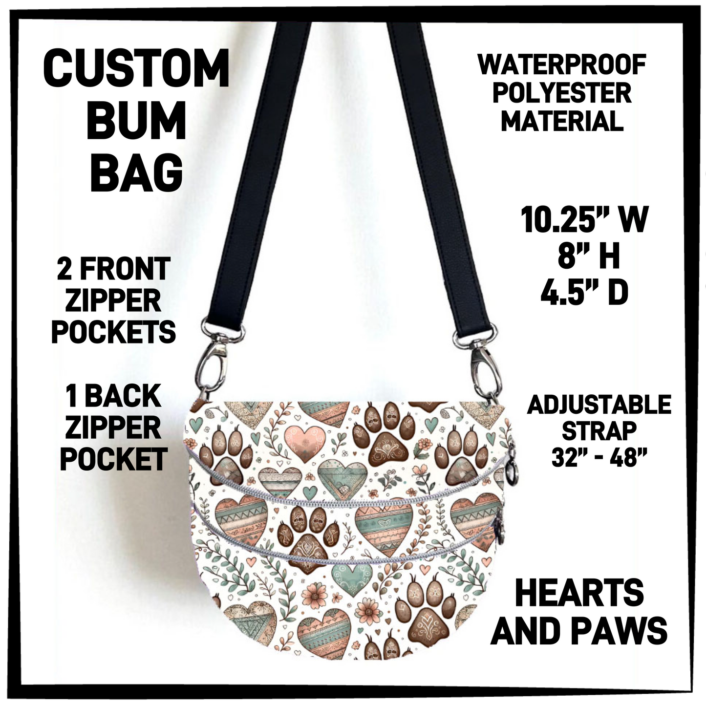 B1BM - Hearts and Paws Bum Bag - Preorder Closing 8/19 ETA: Mid-Oct