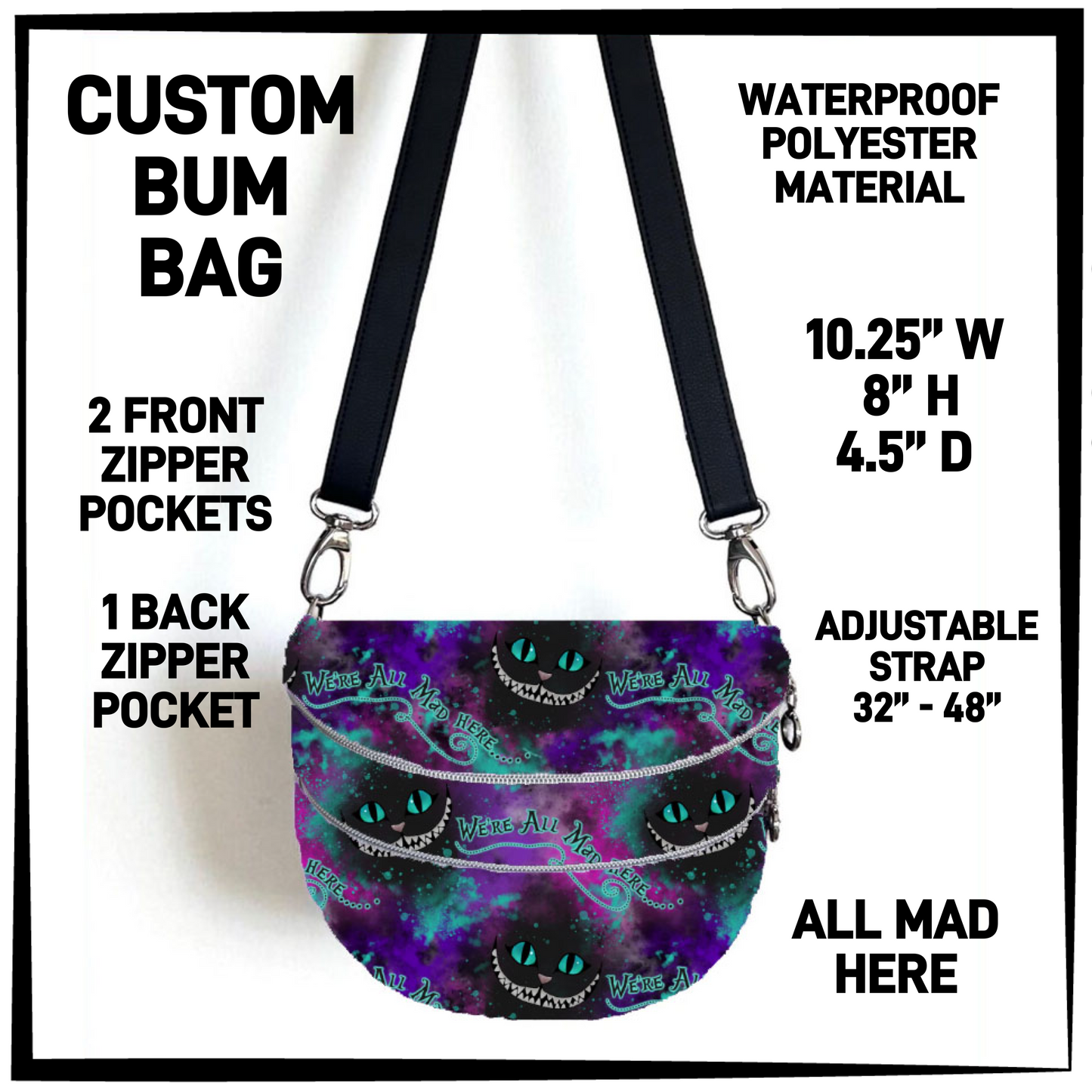 B1BM - All Mad Here Bum Bag - Preorder Closing 8/19 ETA: Mid-Oct