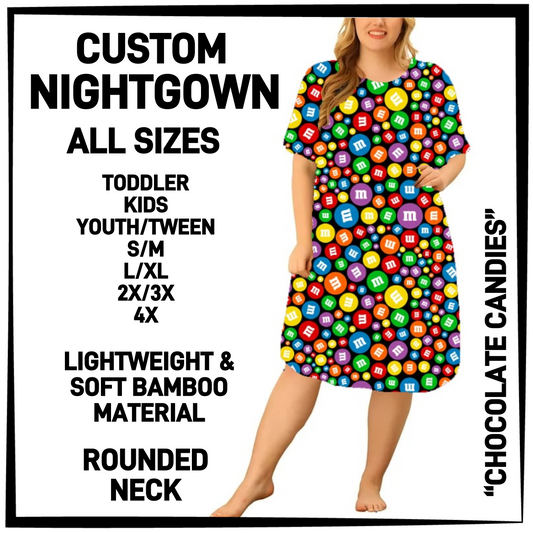 NG7W - Chocolate Candies Nightgown - Preorder Closing 4/14 ETA: Mid-June