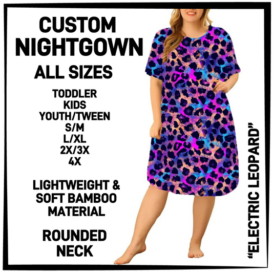 NG7W - Electric Leopard Nightgown - Preorder Closing 4/14 ETA: Mid-June