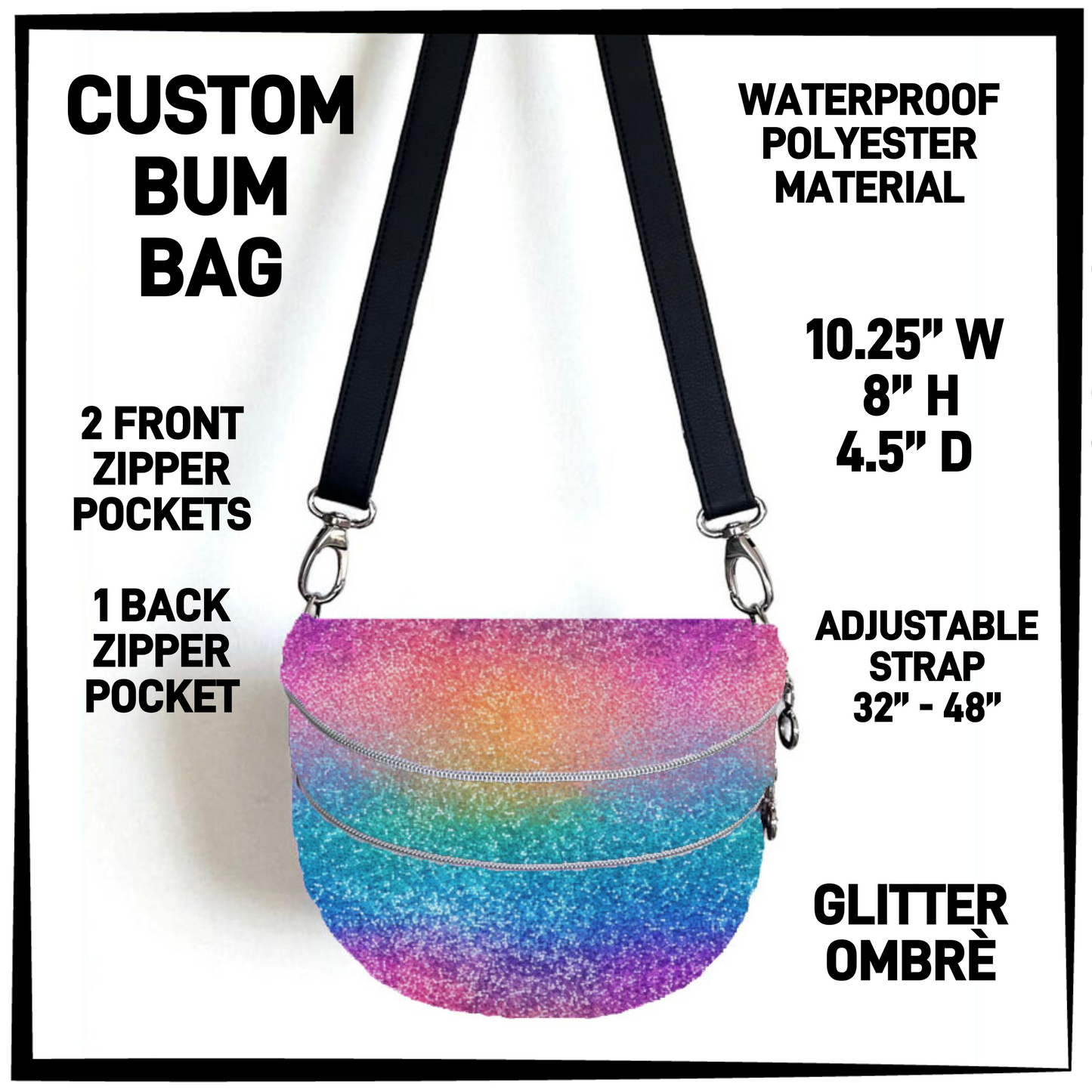 B1BM - Glitter Ombrè Bum Bag - Preorder Closing 8/19 ETA: Mid-Oct