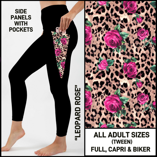S3PL - Leopard Rose with Side Panel Pockets - Preorder Closing 4/16 ETA: Mid-June