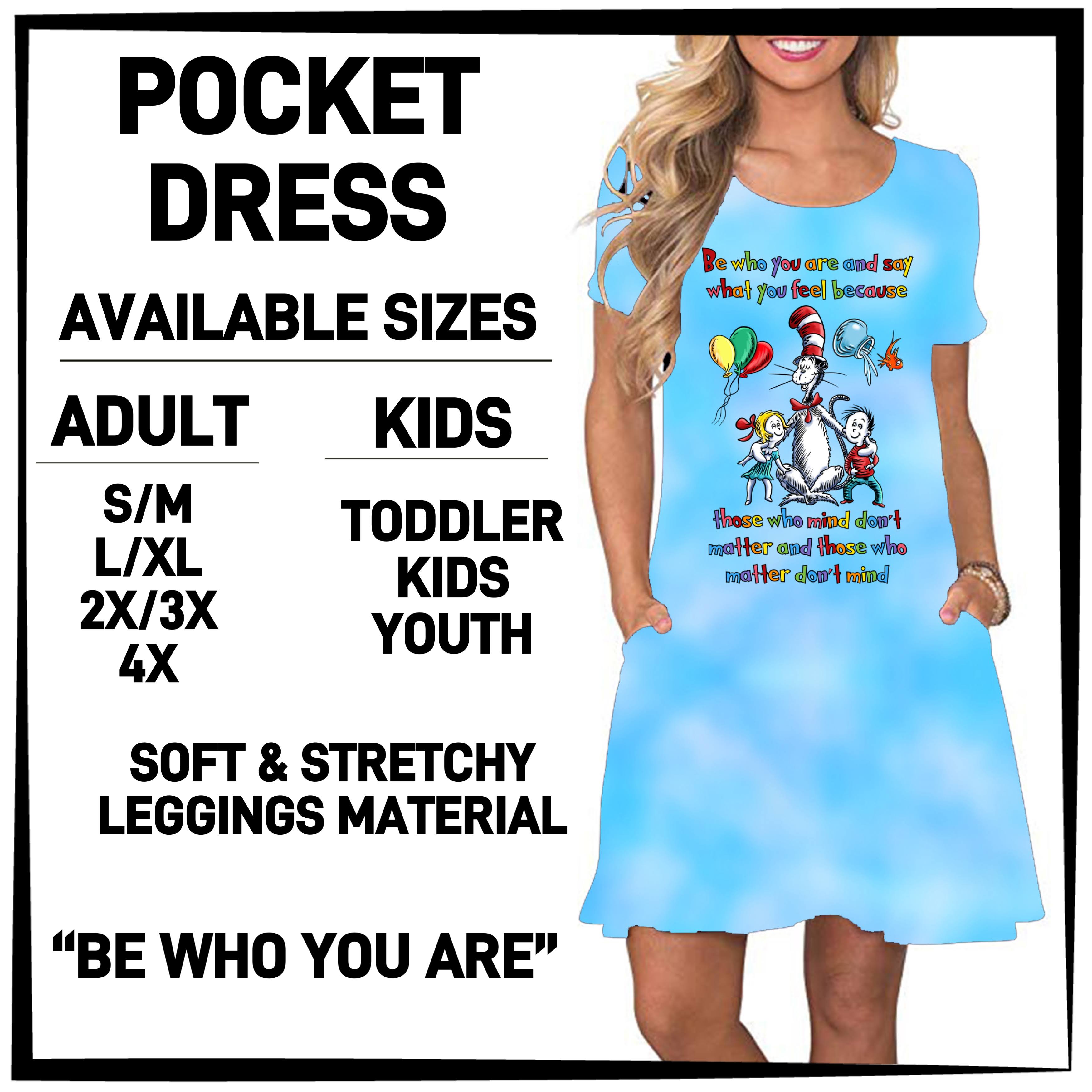 DR2S - Be Who You Are Pocket Dress - Preorder ETA: Mid-Jan