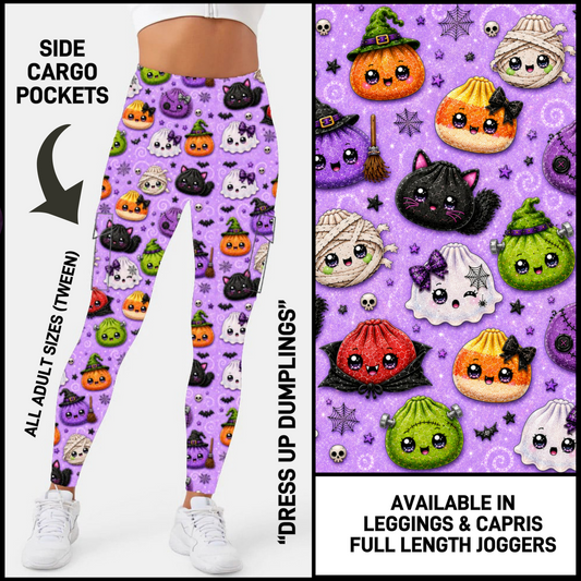 CR2G - Dress Up Dumplings Capris/Leggings/Unisex Joggers with Cargo Pockets - Preorder Closing 8/23 ETA: Mid-Oct