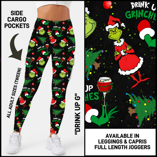 CR2G - Drink Up G Capris/Leggings/Unisex Joggers with Cargo Pockets - Preorder Closing 8/23 ETA: Mid-Oct