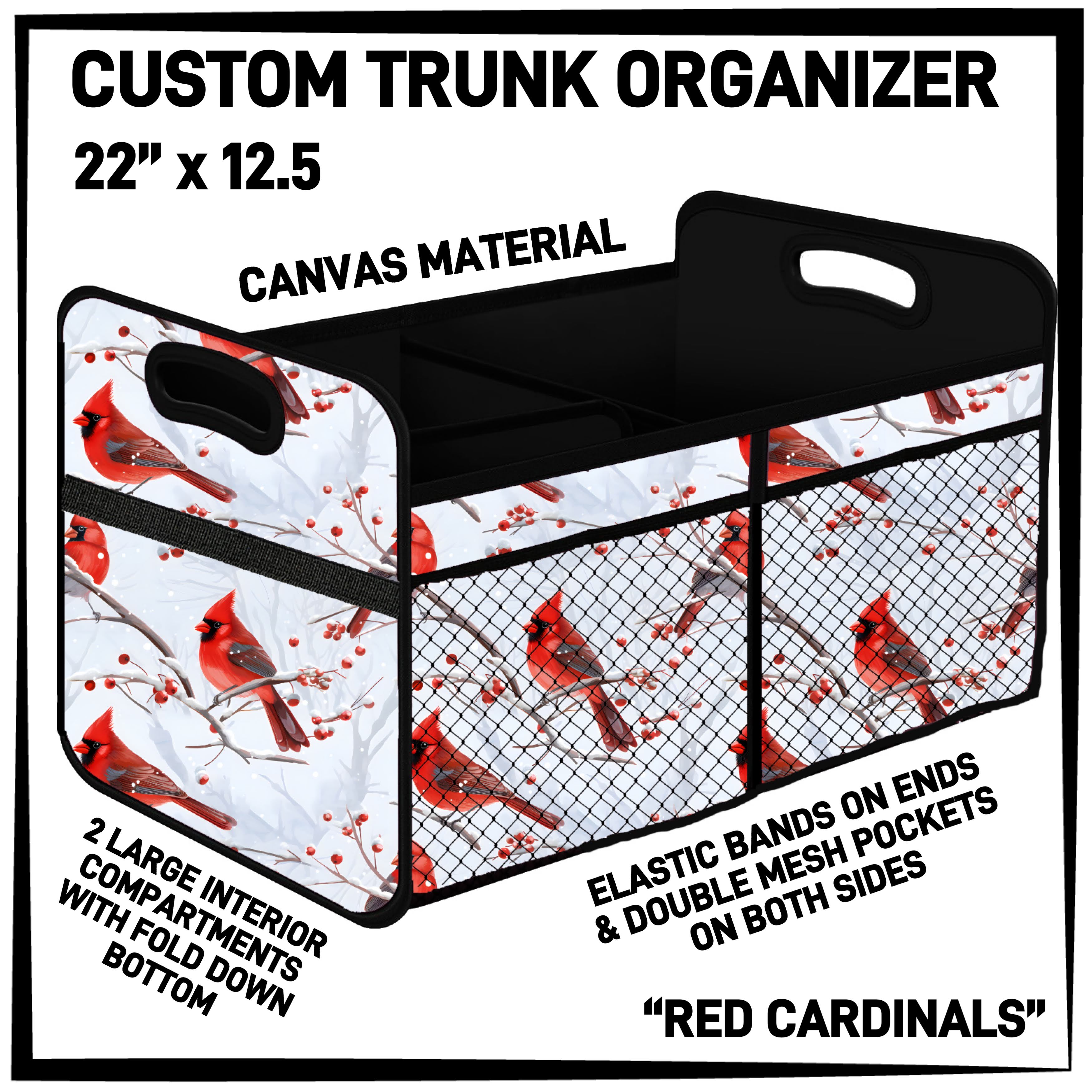 C3TO - Red Cardinals Car Trunk Organizer - Preorder ETA: Mid-Jan